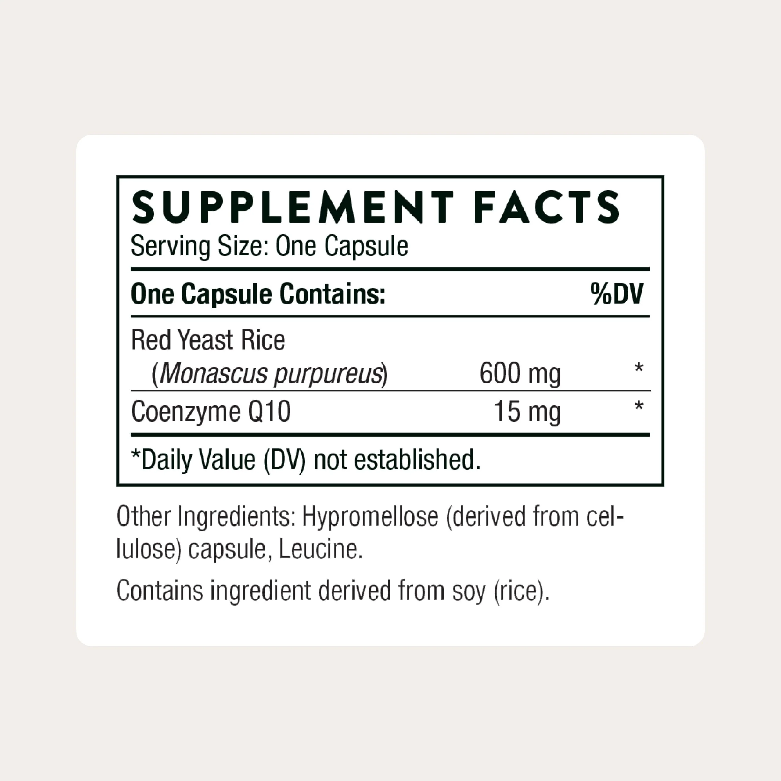 THORNE - Red Yeast Rice + CoQ10 - Maintain Healthy Cholesterol Levels & Supports Cardiovascular Health - Added Antioxidant Support* - Gluten-Free, Dairy-Free - 120 Servings - Image 8