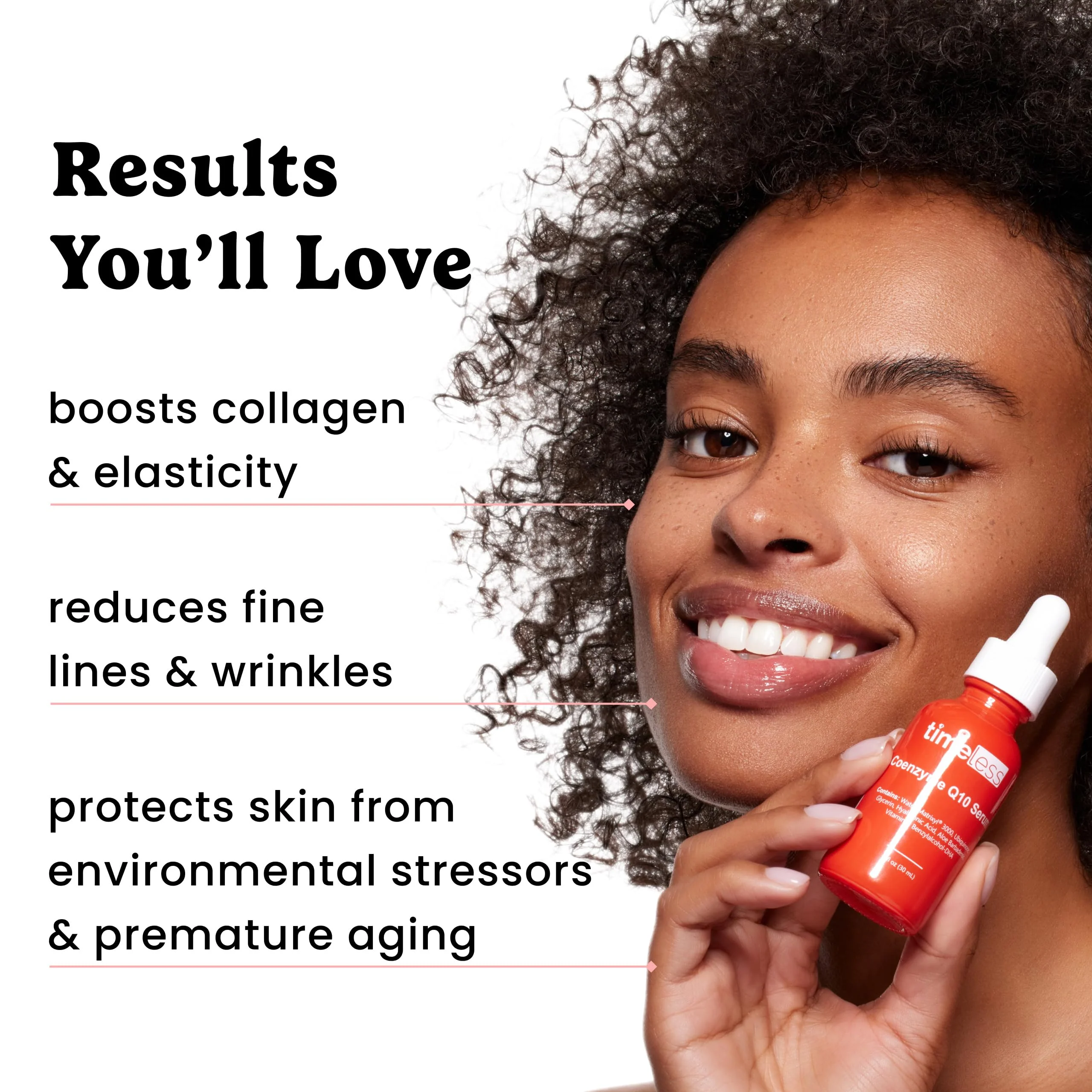 Timeless Skin Care Coenzyme Q10 Serum - Skin Care Serum for Smoothing - Fragrance-Free - Coenzyme Q10 - with Hyaluronic Acid - 1 oz - Image 4