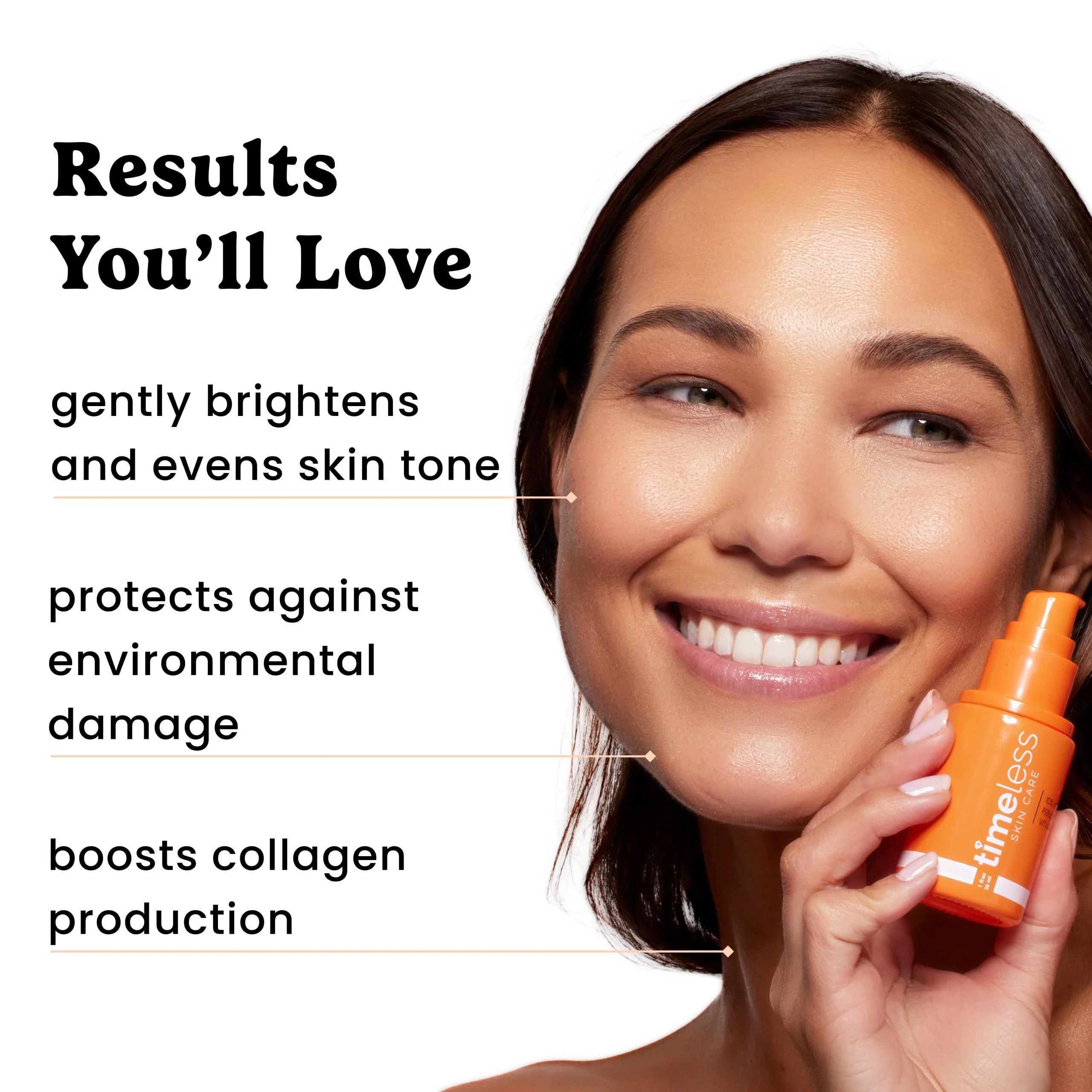 Timeless Skin Care Vitamin C Serum with Vitamin E & Ferulic Acid - Brightening Serum - for Oily & Dry Skin - Fragrance-Free - 1.7 Fl Oz - Image 4