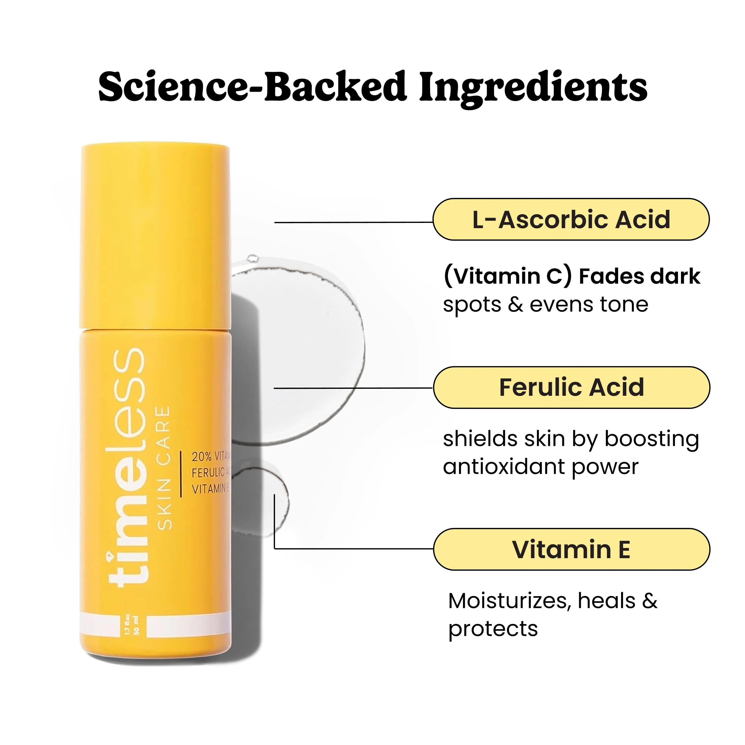 Timeless Skin Care Vitamin C Serum with Vitamin E & Ferulic Acid - Brightening Serum - for Oily & Dry Skin - Fragrance-Free - 1.7 oz - Image 7