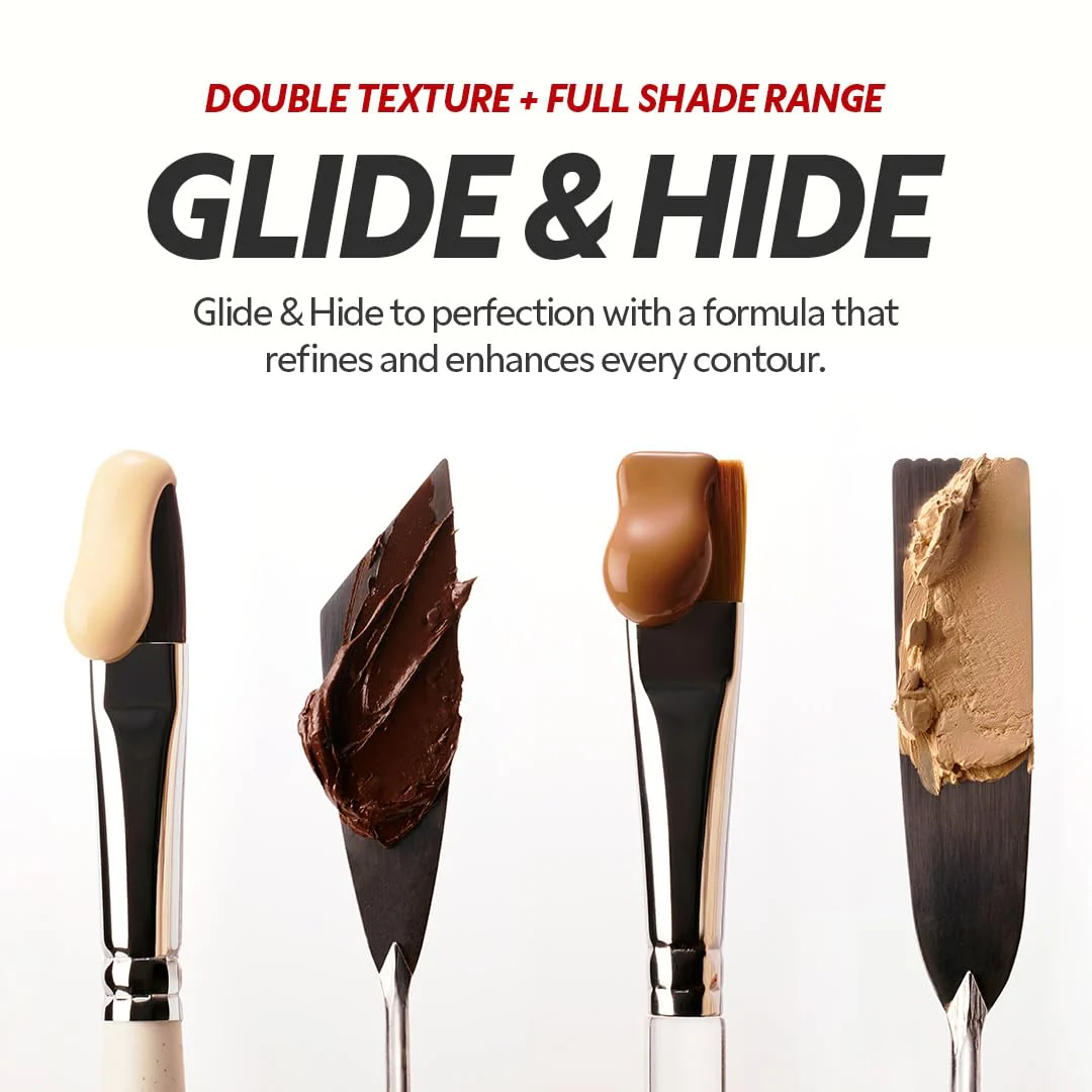TIRTIR Glide&Hide Blurring Concealer - Creamy texture, Conceals dark circles and wrinkles, Dual formula (liquid tip & balm stick), Long-lasting wear, Korean Makeup, #0.5N, 0.28 Oz - Image 4