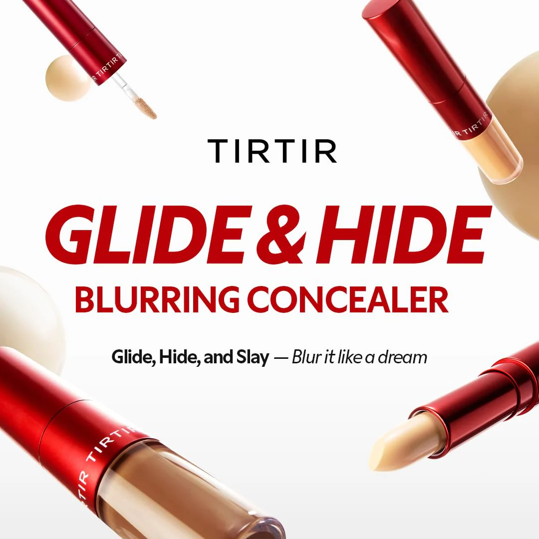 TIRTIR Glide&Hide Blurring Concealer - Creamy texture, Conceals dark circles and wrinkles, Dual formula (liquid tip & balm stick), Long-lasting wear, Korean Makeup, #2.5C, 0.28 Oz - Image 9