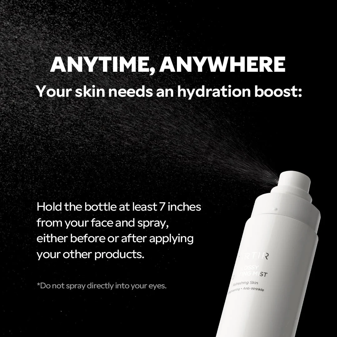 TIRTIR Glossy Coating Mist 3.38 fl. oz, Illuminating Polyglutamic Acid Face Mist for Fresh, Glowing Skin,Cooling, Soothing, Makeup Prep Spray - Image 2