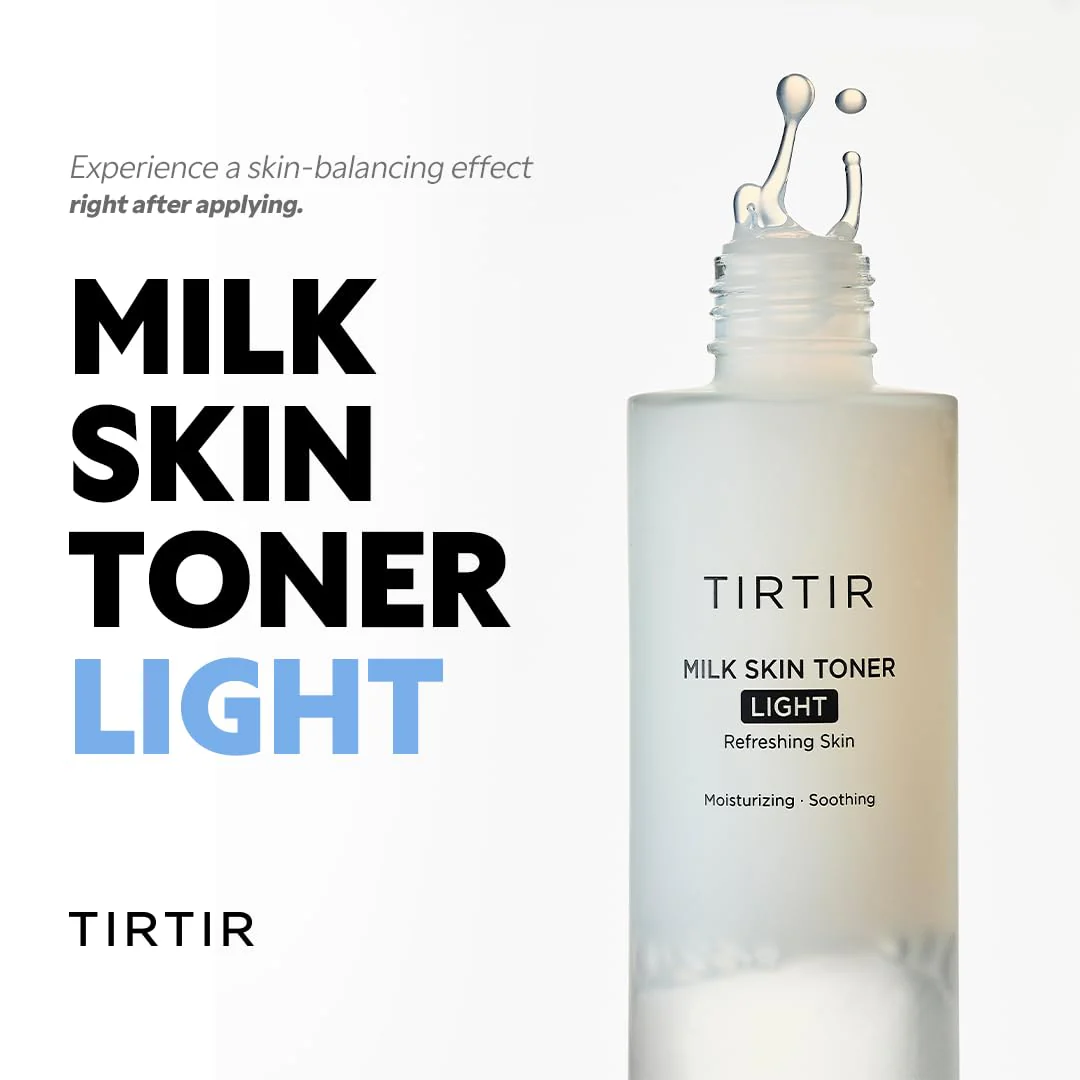 TIRTIR Milk Skin Rice Toner Light | Instant Hydration with 4% Niacinamide, Pantenol, Lightweight, Pore-Tightening, Vegan, Acne-Prone, Oily Skin, Fungal Acne Safe, Korean Skin Care, 5.07 Fl Oz - Image 6