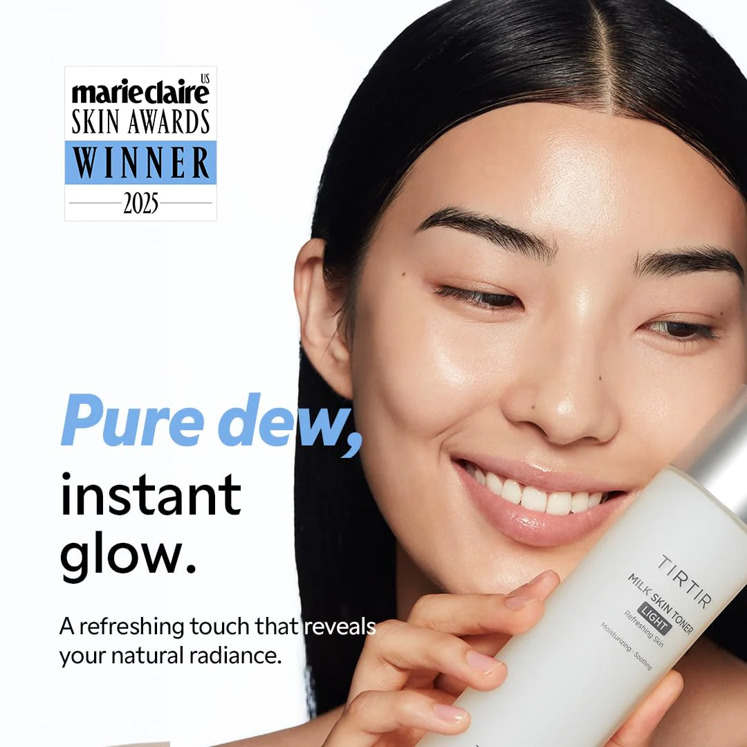 TIRTIR Milk Skin Rice Toner Light | Instant Hydration with 4% Niacinamide, Pantenol, Lightweight, Pore-Tightening, Vegan, Acne-Prone, Oily Skin, Fungal Acne Safe, Korean Skin Care, 5.07 Fl Oz - Image 7