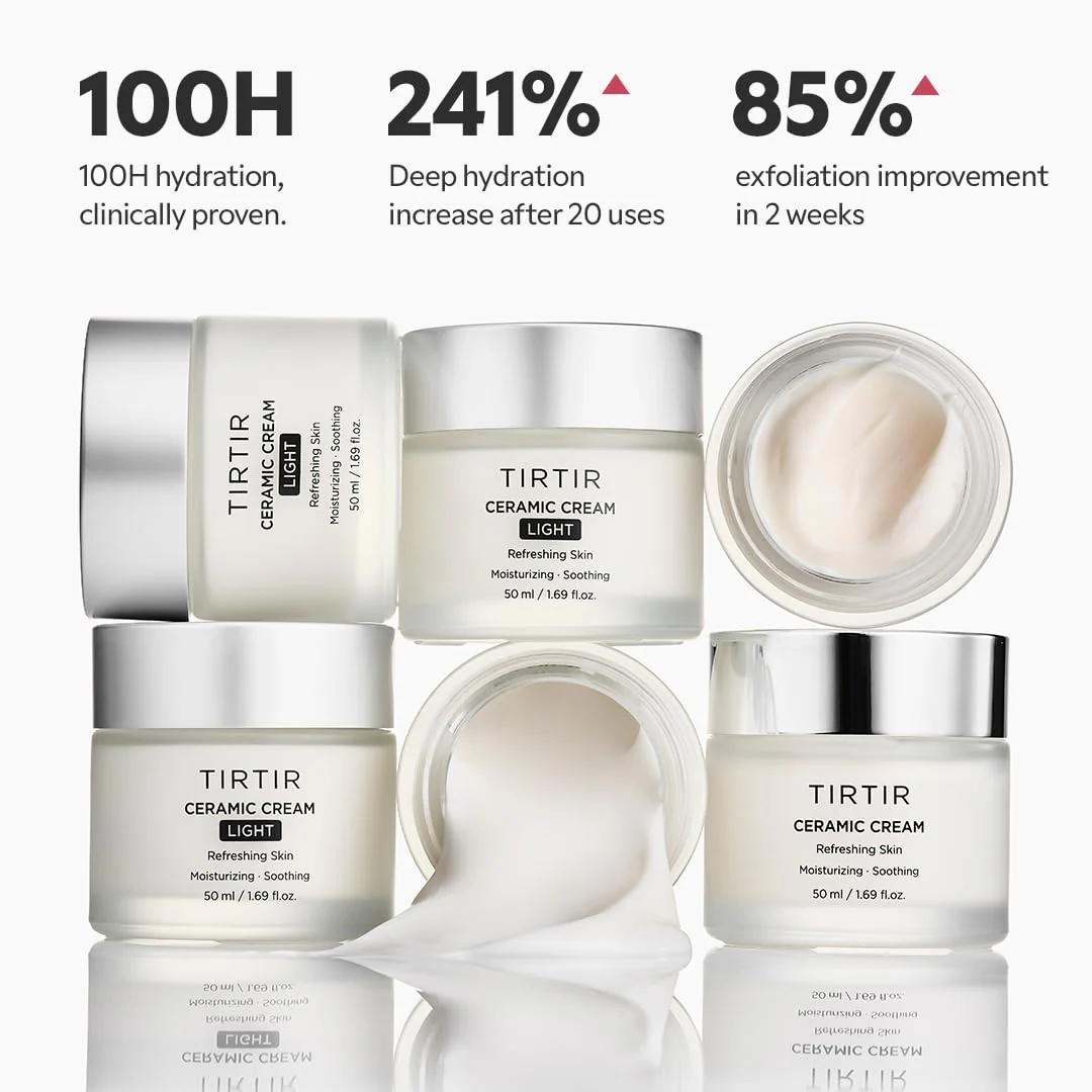 TIRTIR Natural Ceramide Cream | Deep moisturizer for Glass Skin, Polyglutamic acid, Centella Asiatica Extract, Skin barrier, Lightweight, Mild, Nature derived ingredients, Dry skin, Korean skincare - Image 6
