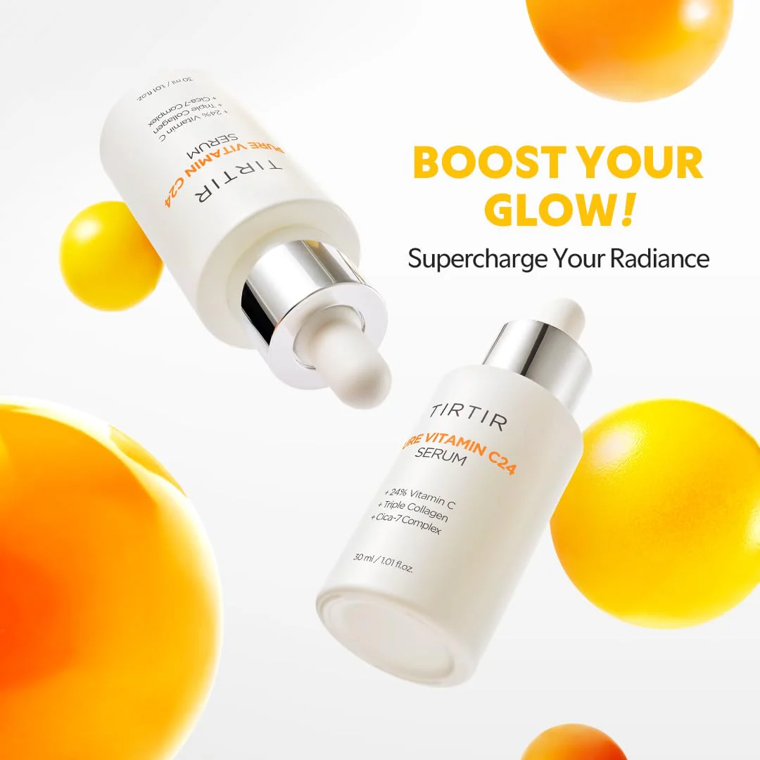 TIRTIR Pure Vitamin C 24% Face Serum – Dark Spot Remover for Sensitive Skin with Collagen Anti Aging Even out Skin Tone Non irritation tested, Wrkinkles, Korean Mild Vita C Facial Serum 1.01 Fl Oz - Image 8