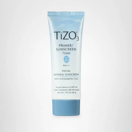 TiZO3 Facial Mineral Sunscreen and Primer, Tinted Broad Spectrum SPF 40 with Antioxidants, Sheer matte finish, Fragrance-Free, Oil-Free, Dermatologist-recommended, PA+++ 1.75 oz - Image 2