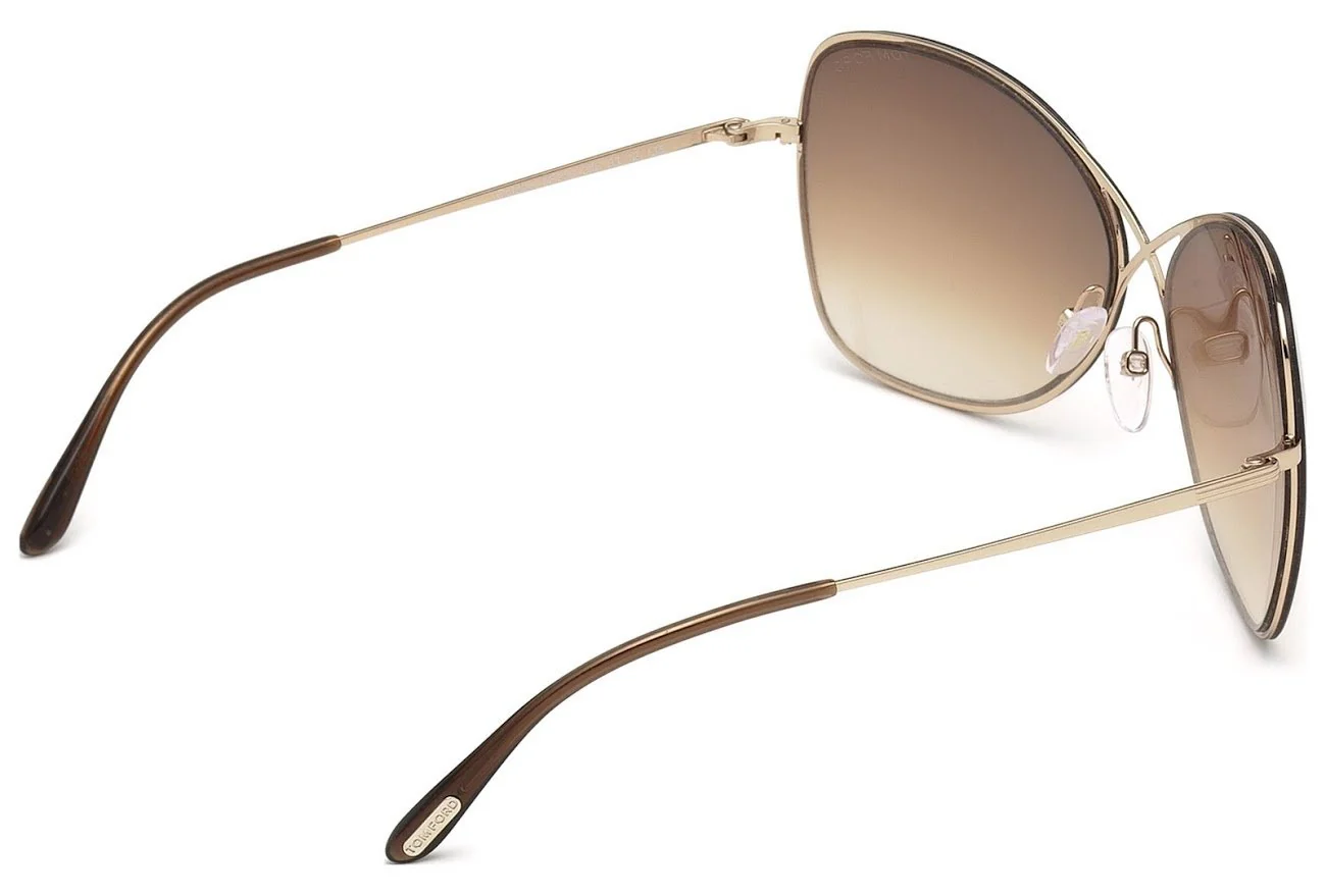 Tom Ford Butterfly Sunglasses TF250 Colette 28F Rose Gold FT0250 - Image 5