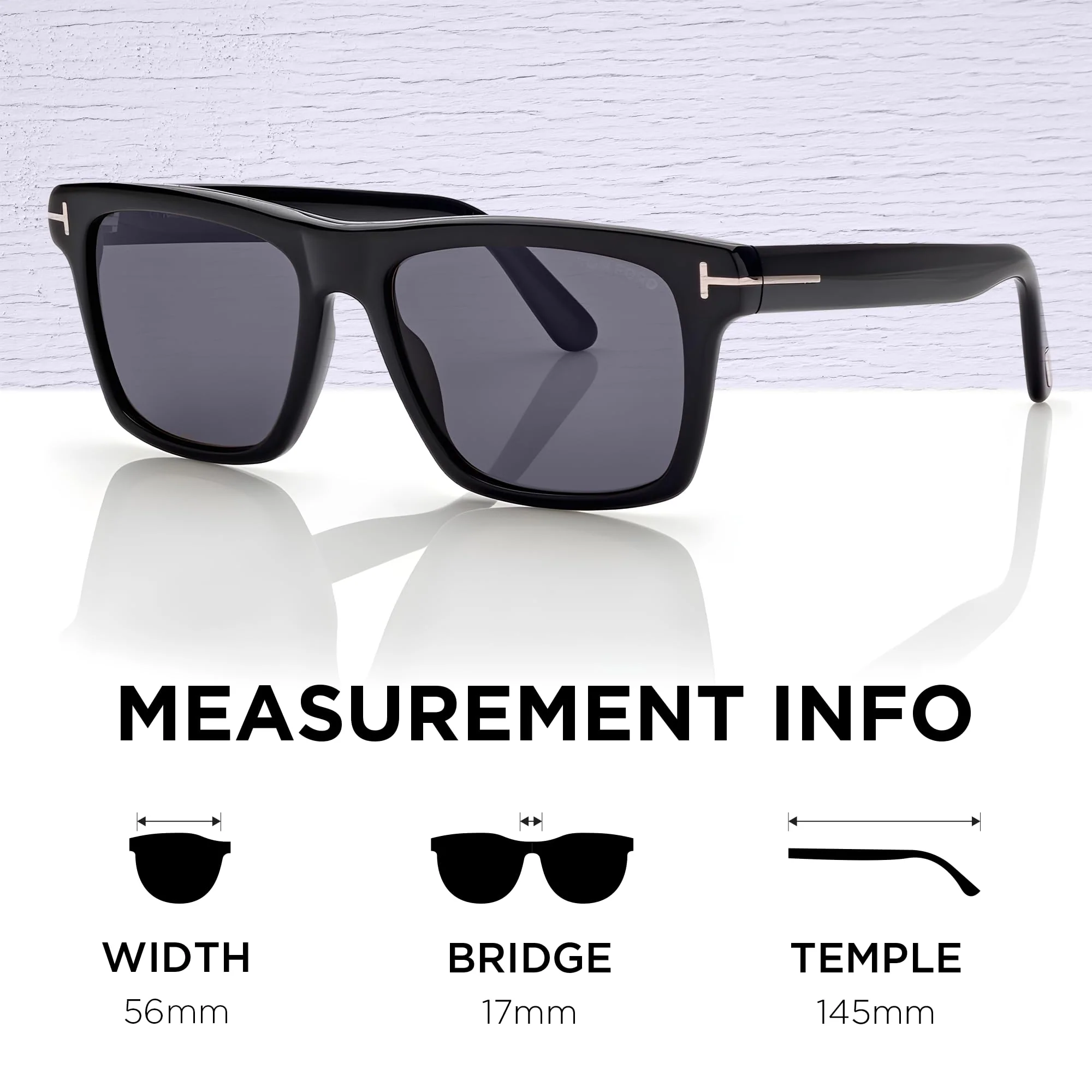 Tom Ford FT0906-N BUCKLEY-02 Square Shape Sunglasses With Luxury Eyewear Kit - Image 6