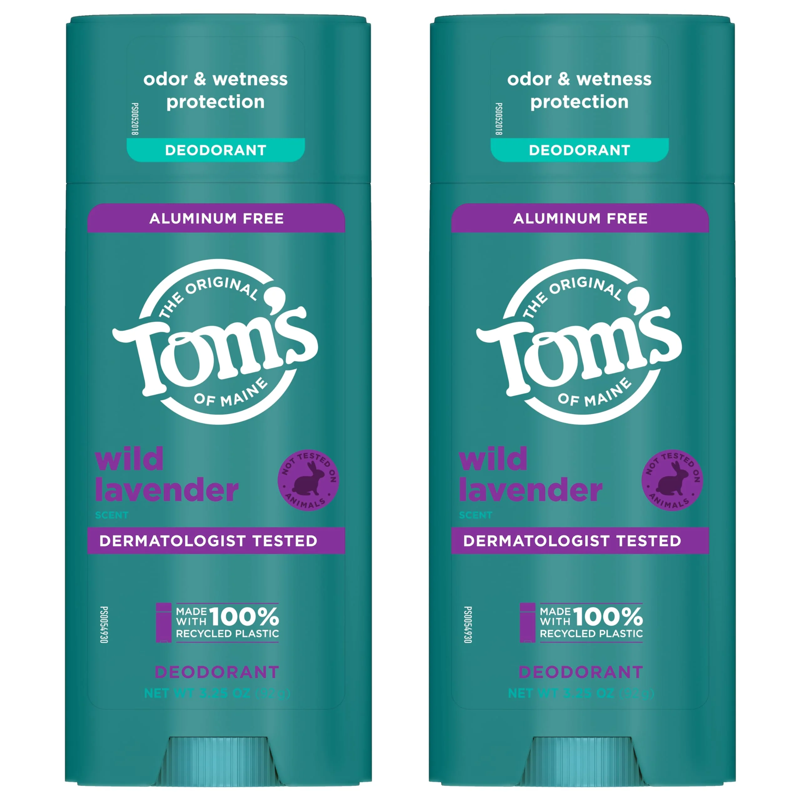 Tom’s of Maine Wild Lavender Natural Deodorant for Men and Women, Aluminum Free, No Artificial Fragrances, Dyes, or Preservatives, Baking Soda Free, 48-Hour Odor Protection, 3.25 oz (2 Pack) - Image 2