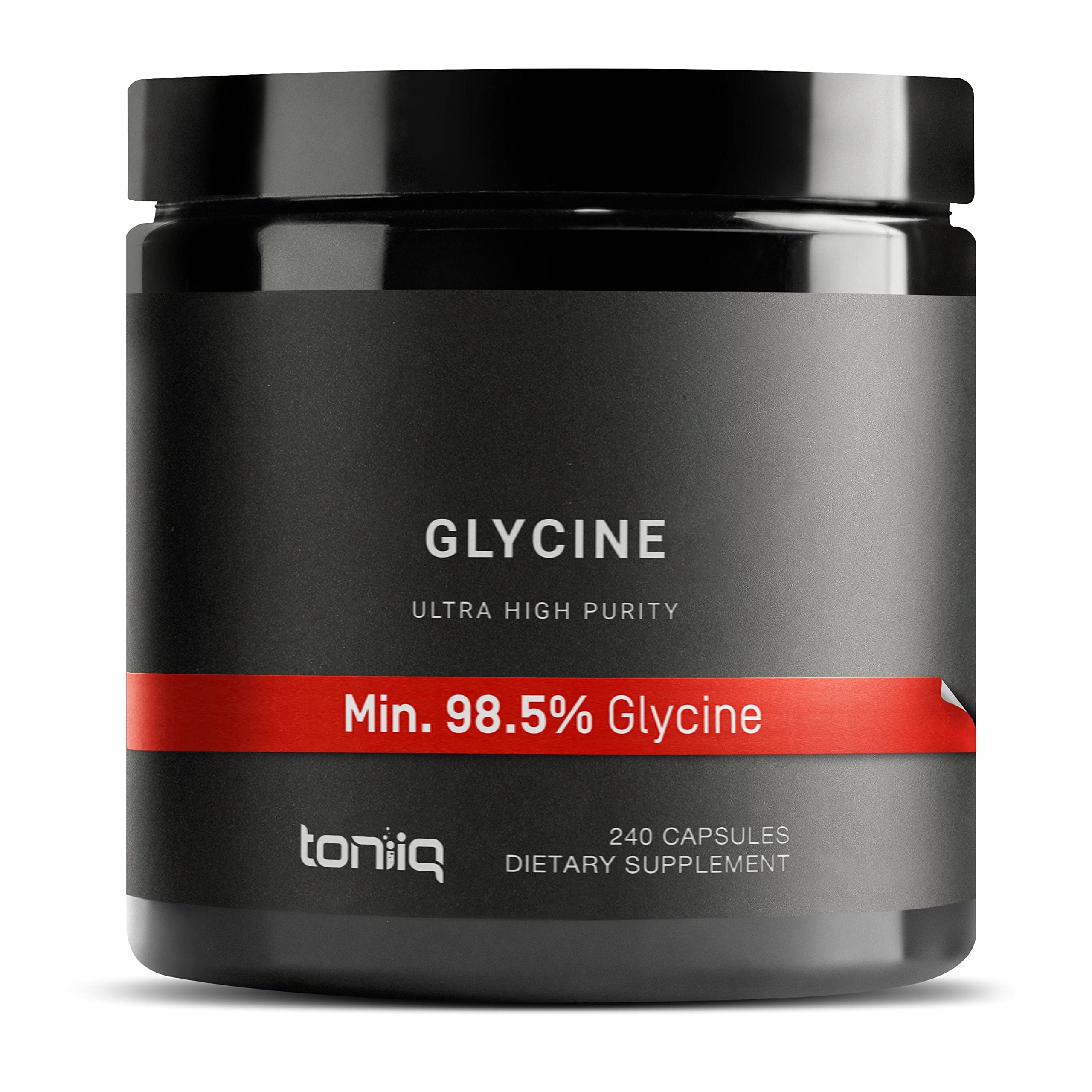 Toniiq 1300mg Glycine Supplements - 4 Month Supply - Min. 98.5%+ Tested Purity - Ultra High Strength and Bioavailable Glycine Powder Supplement - 240 Vegetarian Glycine Capsules - 120 Servings - Image 9