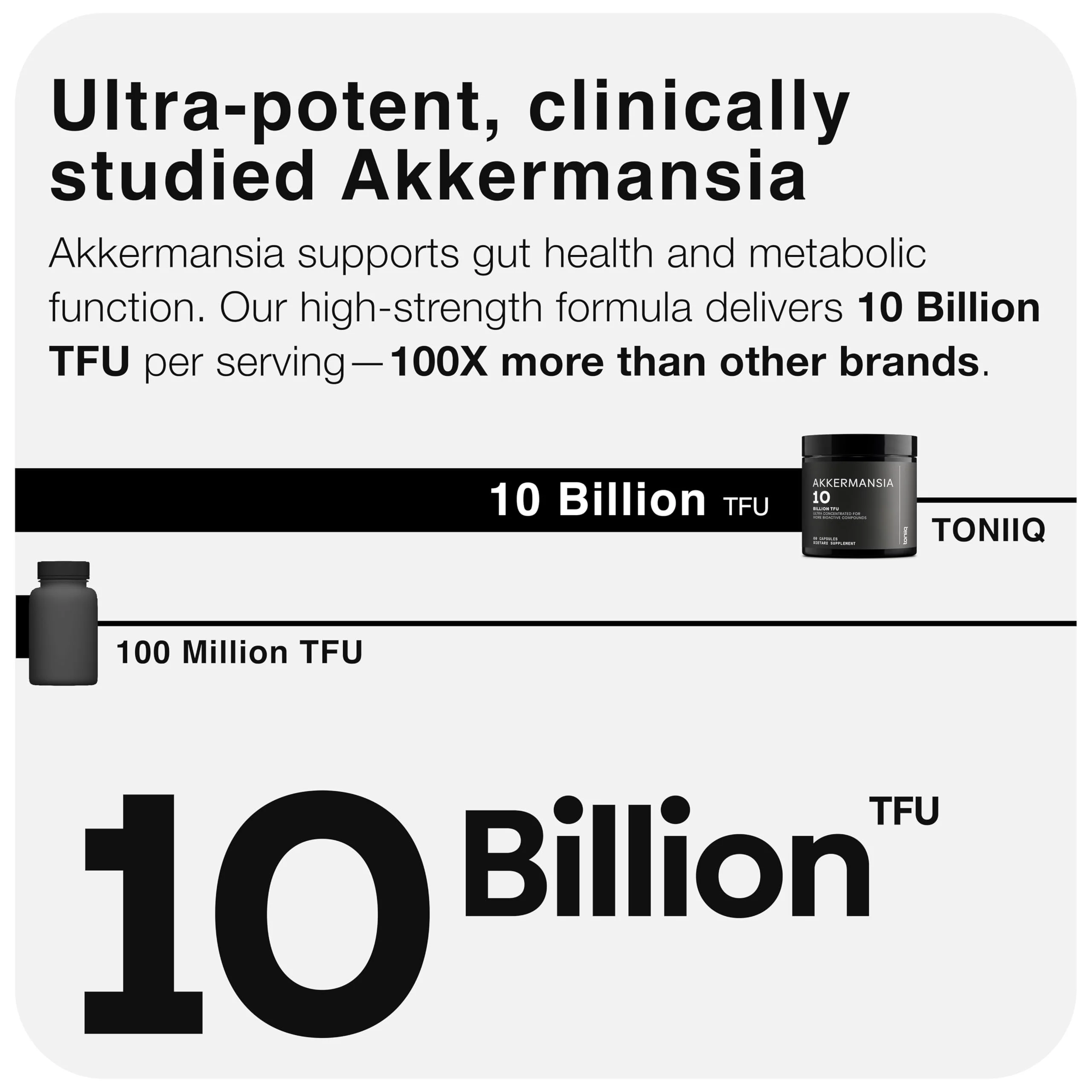 Toniiq Akkermansia Probiotic – 10 Billion TFU – Supports Gut Health & GLP-1 Activity - Image 5
