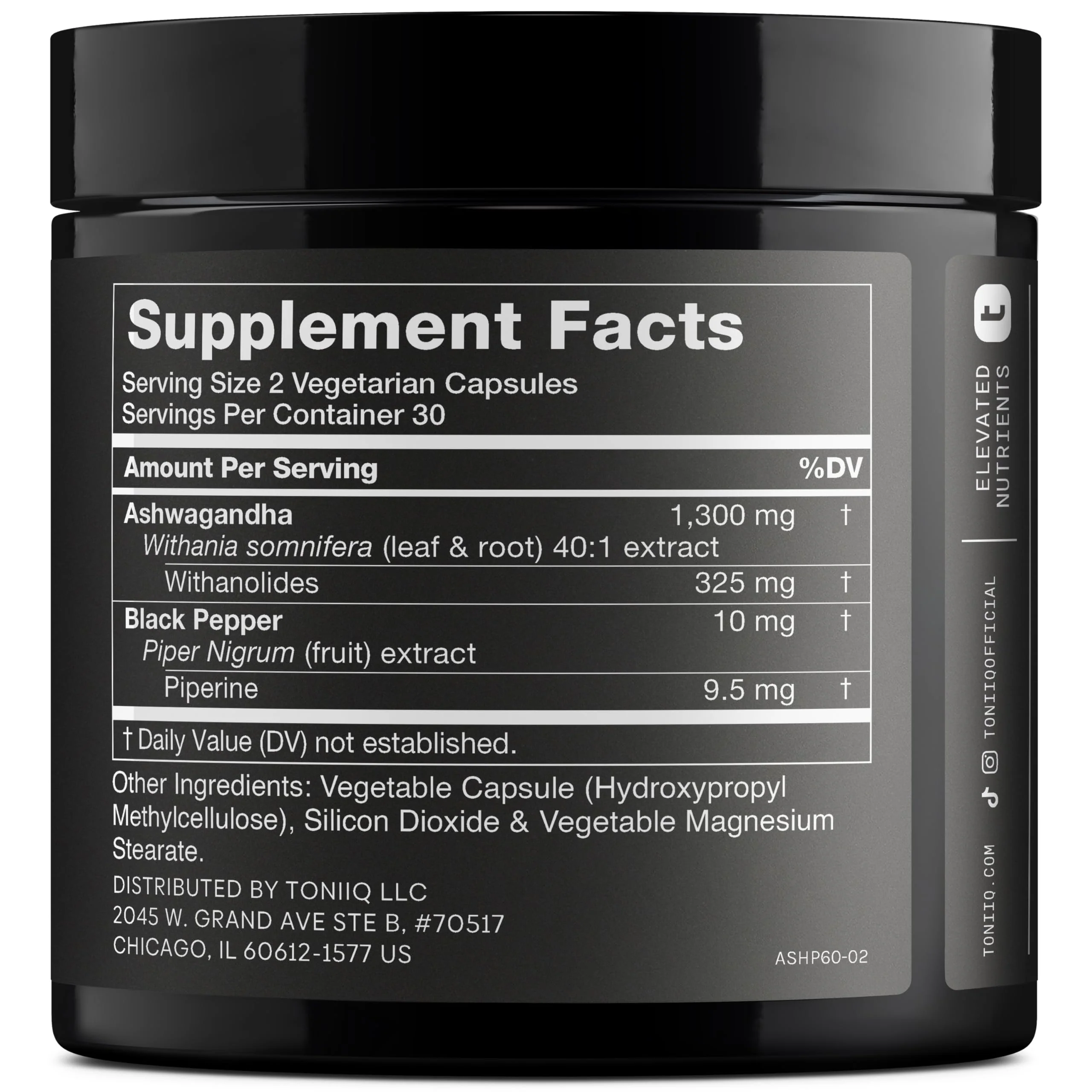 Toniiq Ashwagandha - Ultra High Potency 40:1 Extract with 25% Withanolides - Wild Harvested in India - Highly Concentrated & Third-Party Lab Tested - 60 Capsules - Image 9
