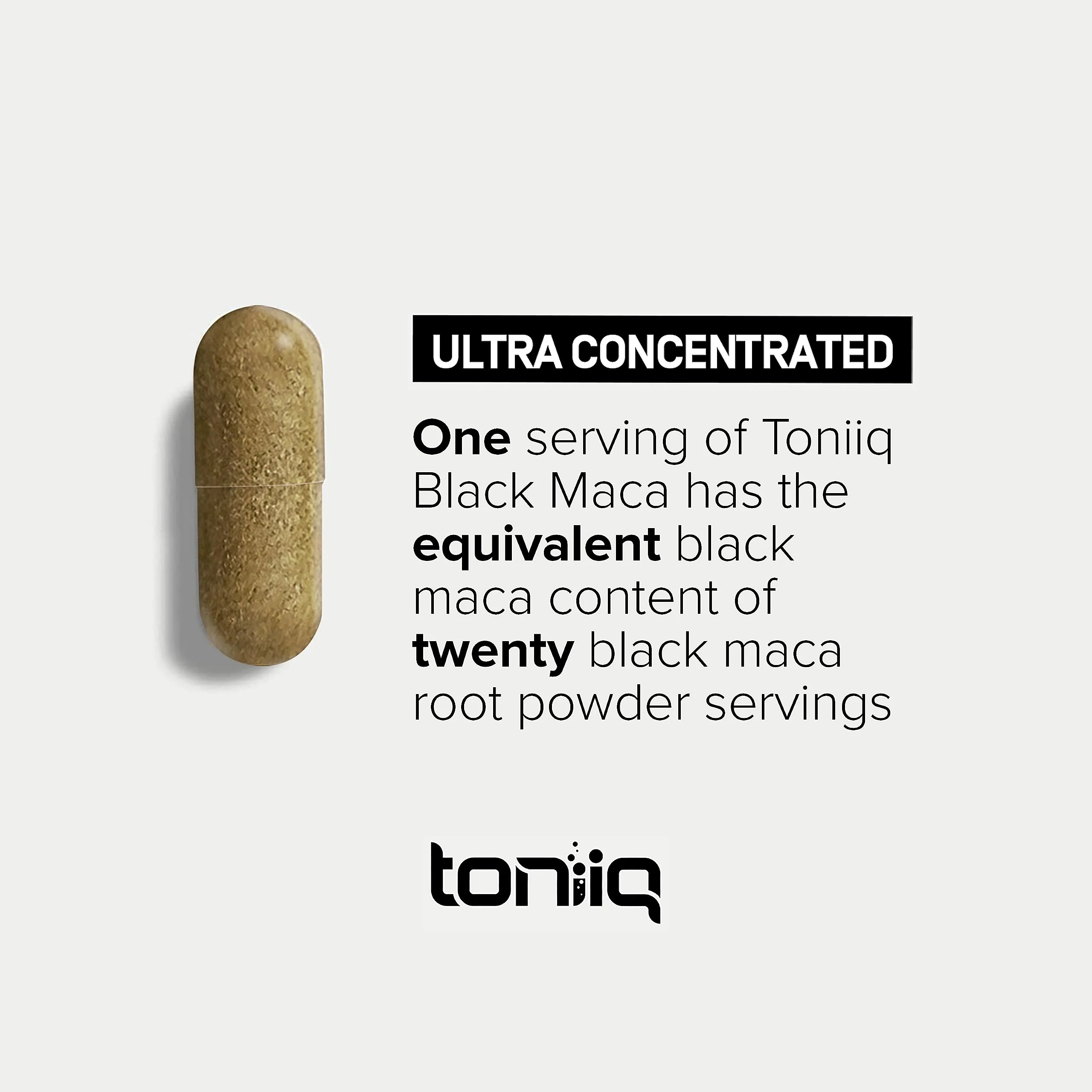 Toniiq Black Maca Root - Ultra High Potency 20:1 Extract - Single Origin, Wildcrafted & Highly Concentrated - Third-Party Lab Tested - 120 Capsules - Image 7