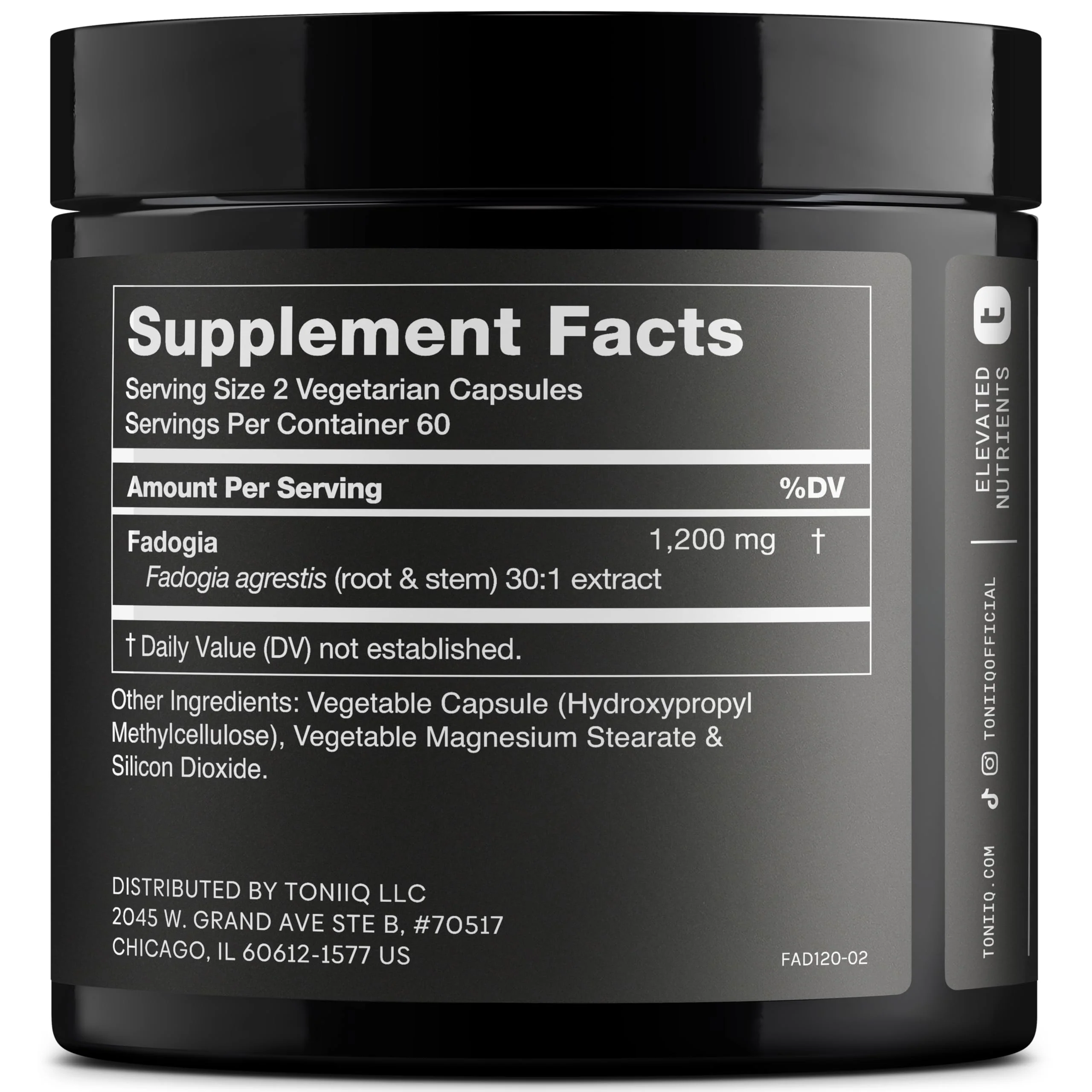 Toniiq Fadogia Agrestis - Ultra High Potency 30:1 Extract - 1200mg Per Serving - Highly Concentrated - Third-Party Lab Tested - 120 Capsules - Image 16