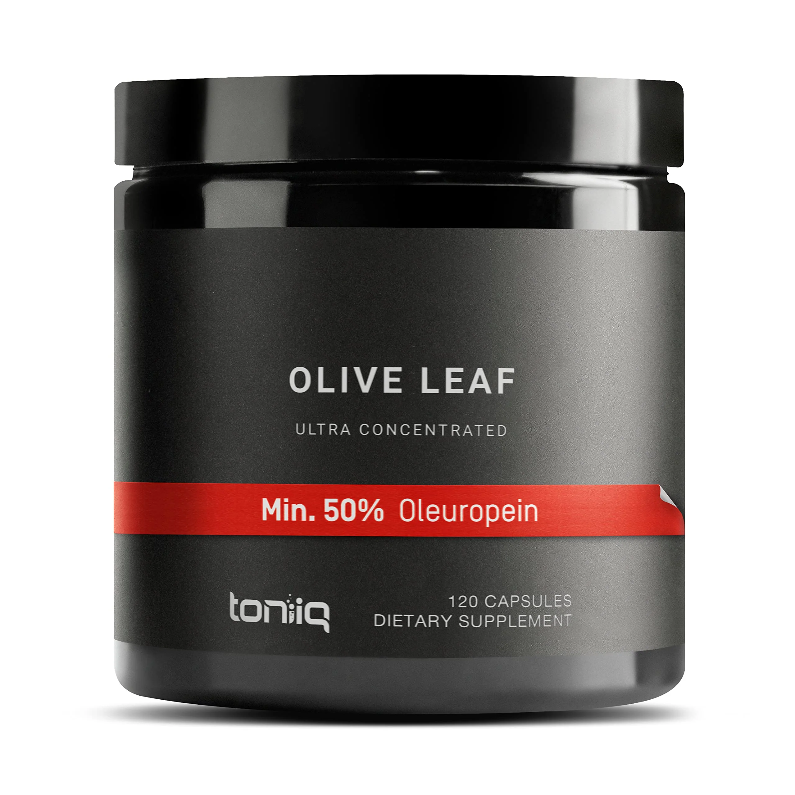 Toniiq Olive Leaf Extract - Ultra High Potency 45:1 Extract with 50% Oleuropein - Highly Concentrated - Third-Party Lab Tested - 120 Capsules