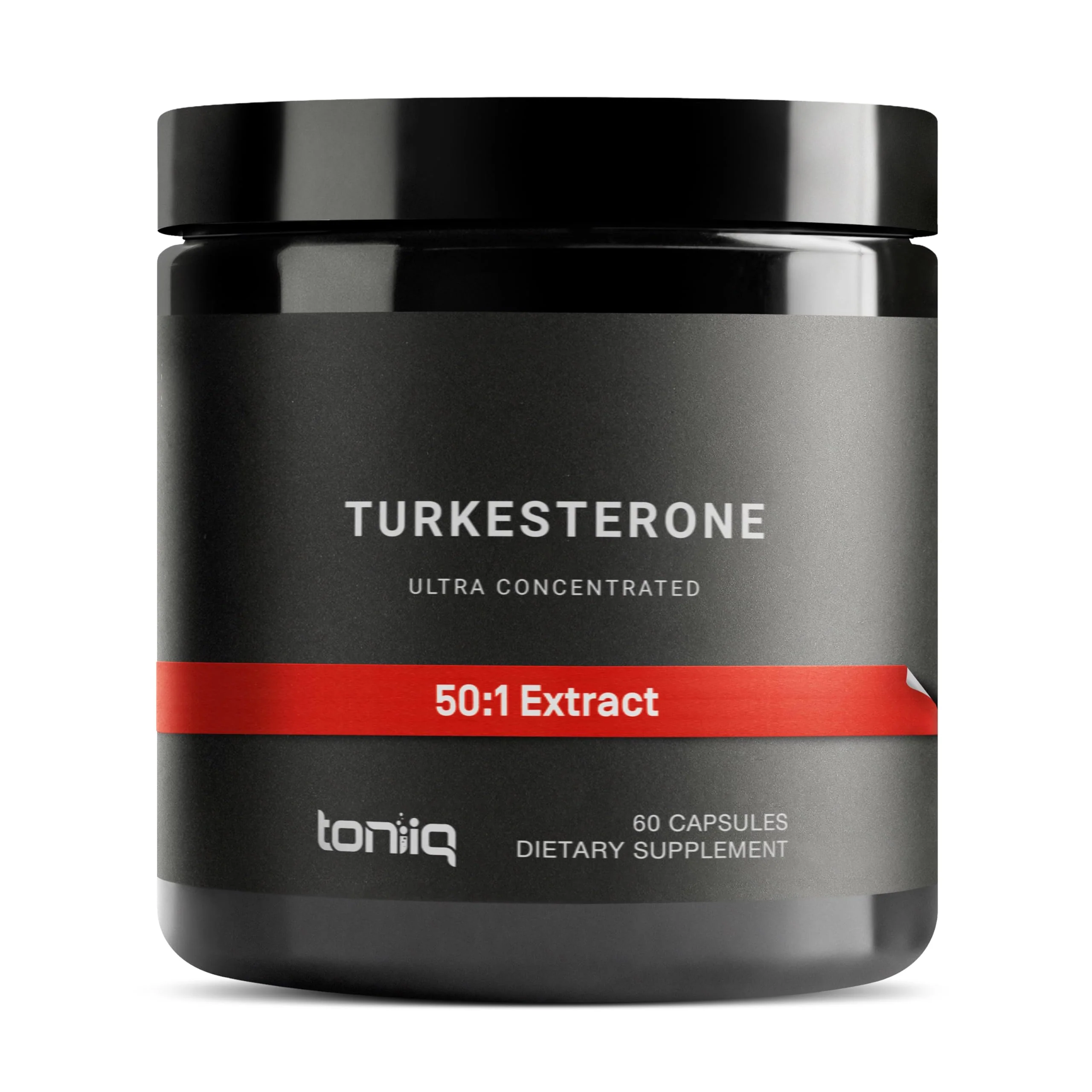 Toniiq Turkesterone Supplement for Men - Ultra High Potency 50:1 Extract with 20% Turkesterone - Highly Concentrated - Third-Party Lab Tested - 60 Capsules