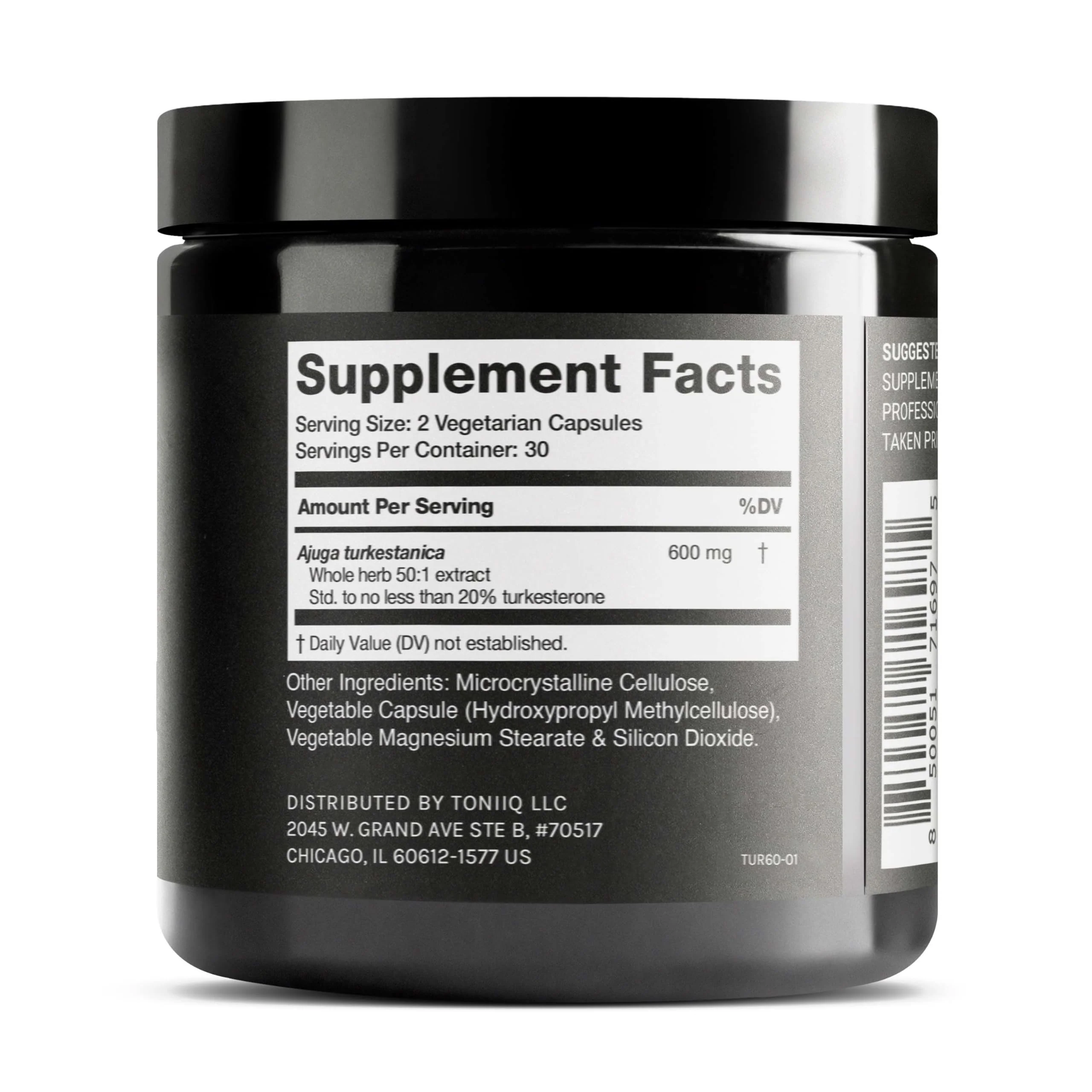 Toniiq Turkesterone Supplement for Men - Ultra High Potency 50:1 Extract with 20% Turkesterone - Highly Concentrated - Third-Party Lab Tested - 60 Capsules - Image 8