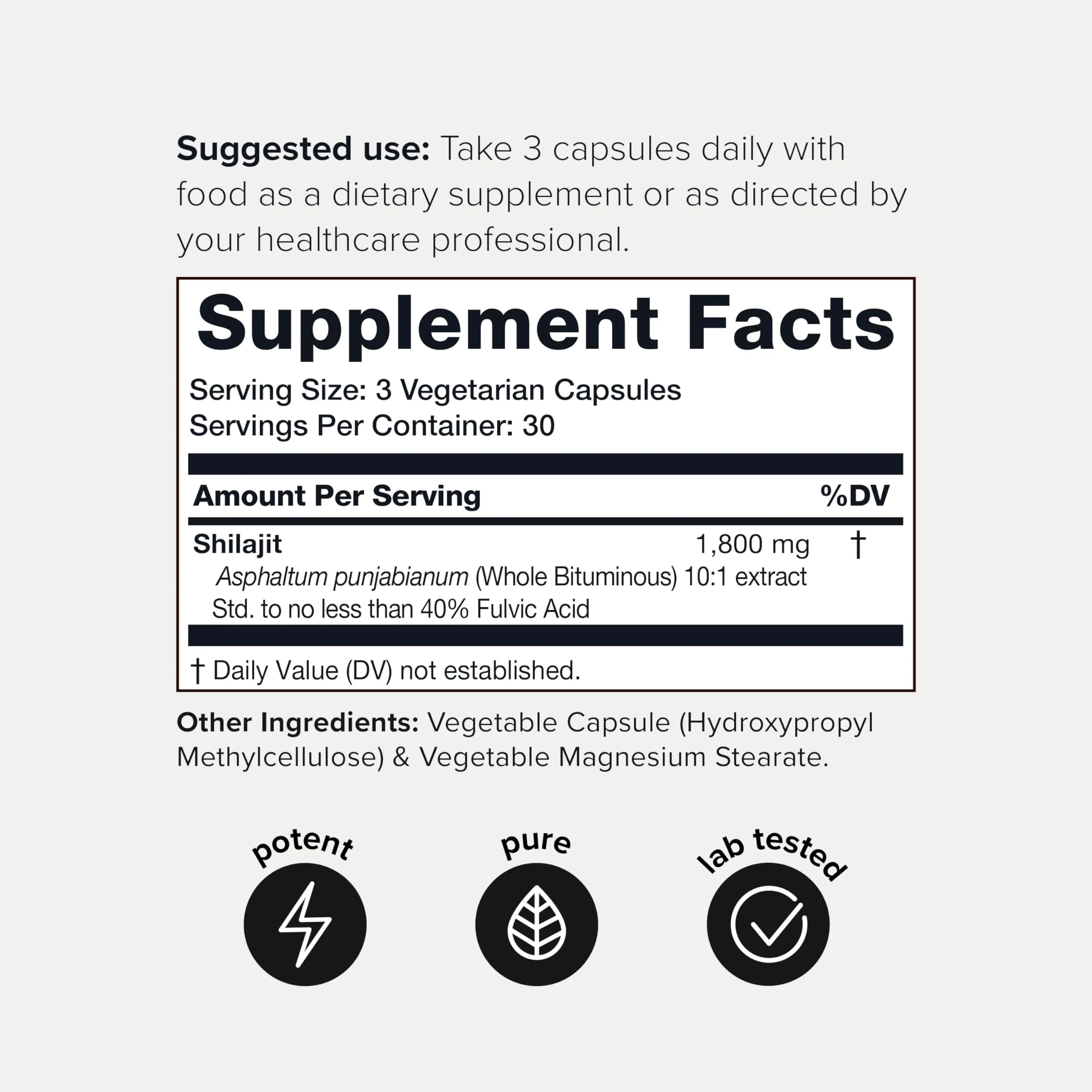 Toniiq Ultra Concentrated 40% Fulvic Acid Shilajit for Men - Pure 10:1 Extract-Third Party Tested 10x Potency Capsules- High in Potency and Trace Minerals - Made in GMP Certified Facility - Image 8