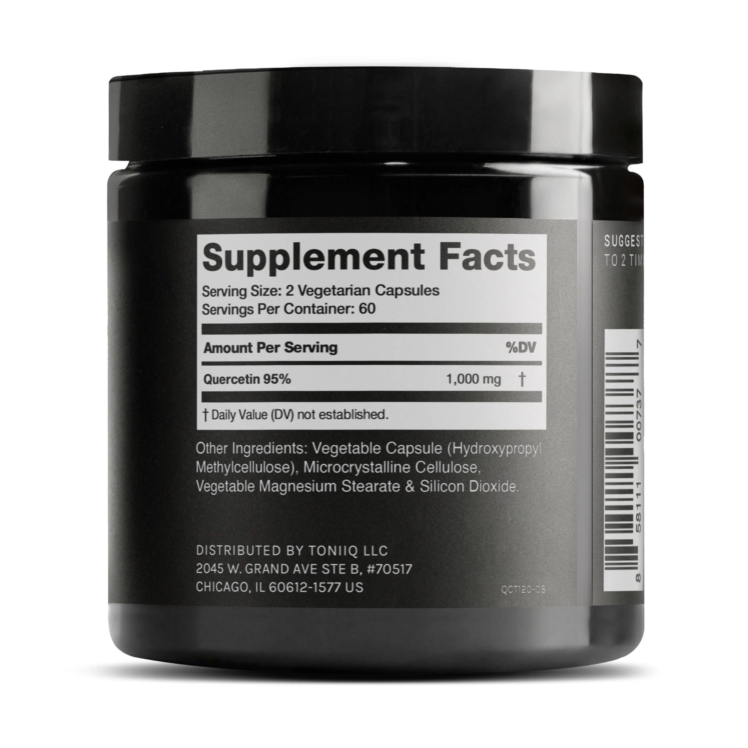 Toniiq Ultra High Purity Quercetin Capsules - 95%+ Highly Purified and Bioavailable - 1000mg Per Serving - 120 Capsules Quercetin Supplement - Image 9