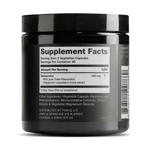 Toniiq Ultra High Purity Resveratrol Capsules - 98% Trans-Resveratrol - Highly Purified and Bioavailable - 180 Caps Reservatrol Supplement - Image 8