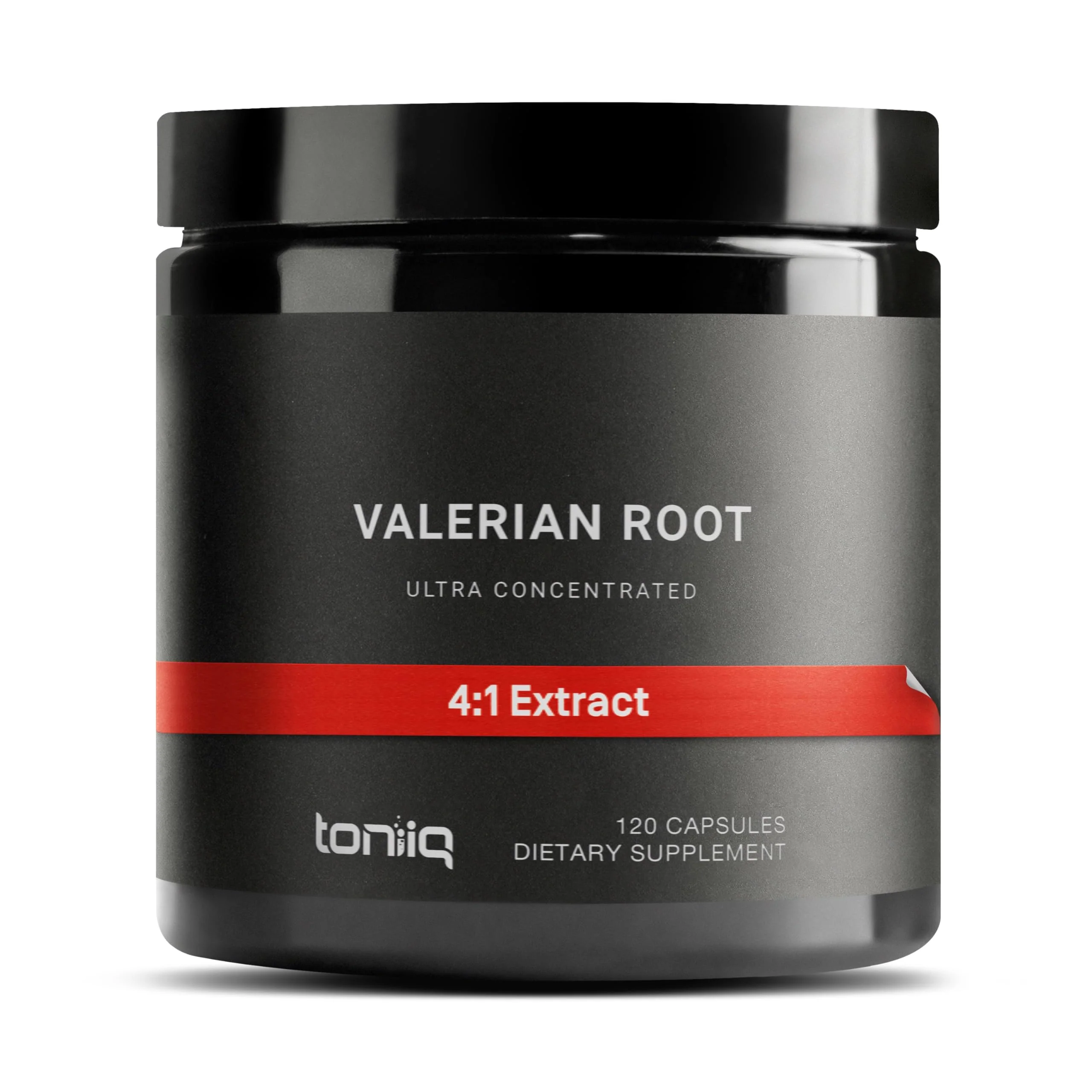 Toniiq Valerian Root Capsules - Ultra High Potency 4:1 Extract - Highly Concentrated - Third-Party Lab Tested - 120 Capsules