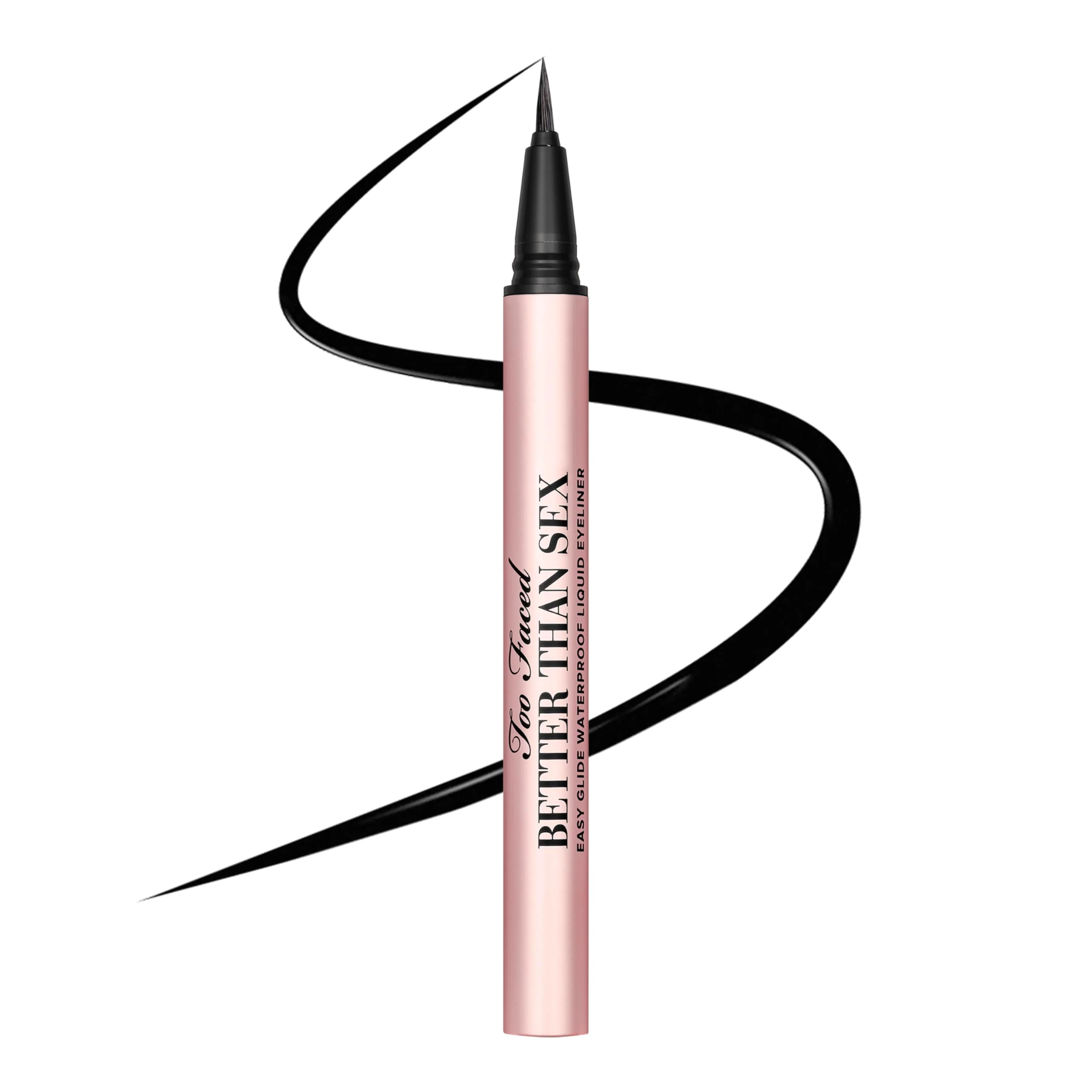 Too Faced Better Than Sex Easy Glide Liquid Eyeliner | Flake & Waterproof Liquid Eyeliner For Intense Pigment, 0.02 Fl Oz, Black