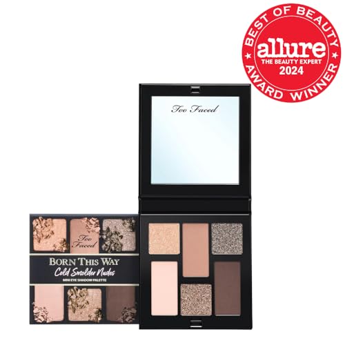 Too Faced Born This Way Natural Nudes Mini Eye Shadow Palette Makeup | Creamy, High Pigment Matte + Shimmer Shades, 0.2 Ounce, Cold Smolder Nudes - Image 8