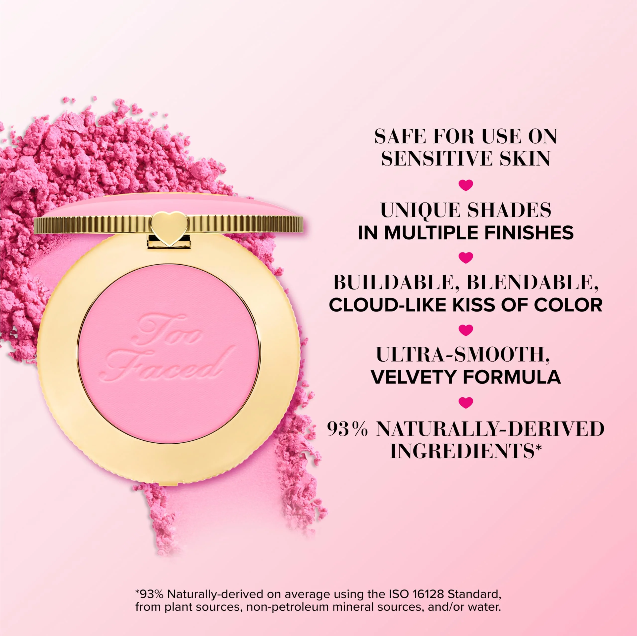 Too Faced Cloud Crush Blurring Blush | Velvety, Blendable, High Pigment Powder Blush for Cheeks, 0.17 Ounce, Golden Hour - Image 7