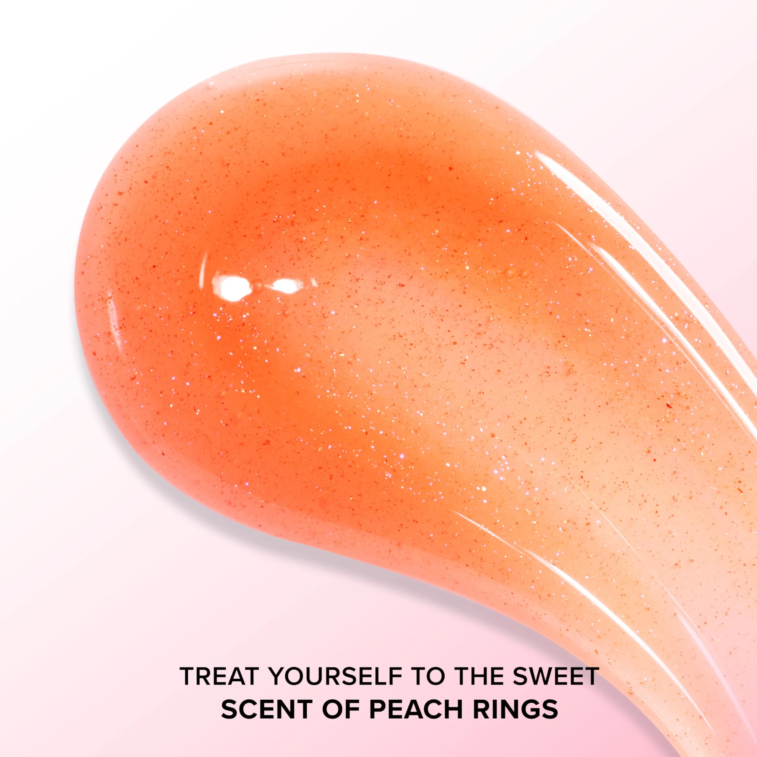 Too Faced Kissing Jelly Lip Oil + Gloss | Hydrating Lip Serum Treatment with Jojoba Oil for Instant Moisture and Glossy Shine, 0.15 Fl Oz, Peach Rings - Image 4