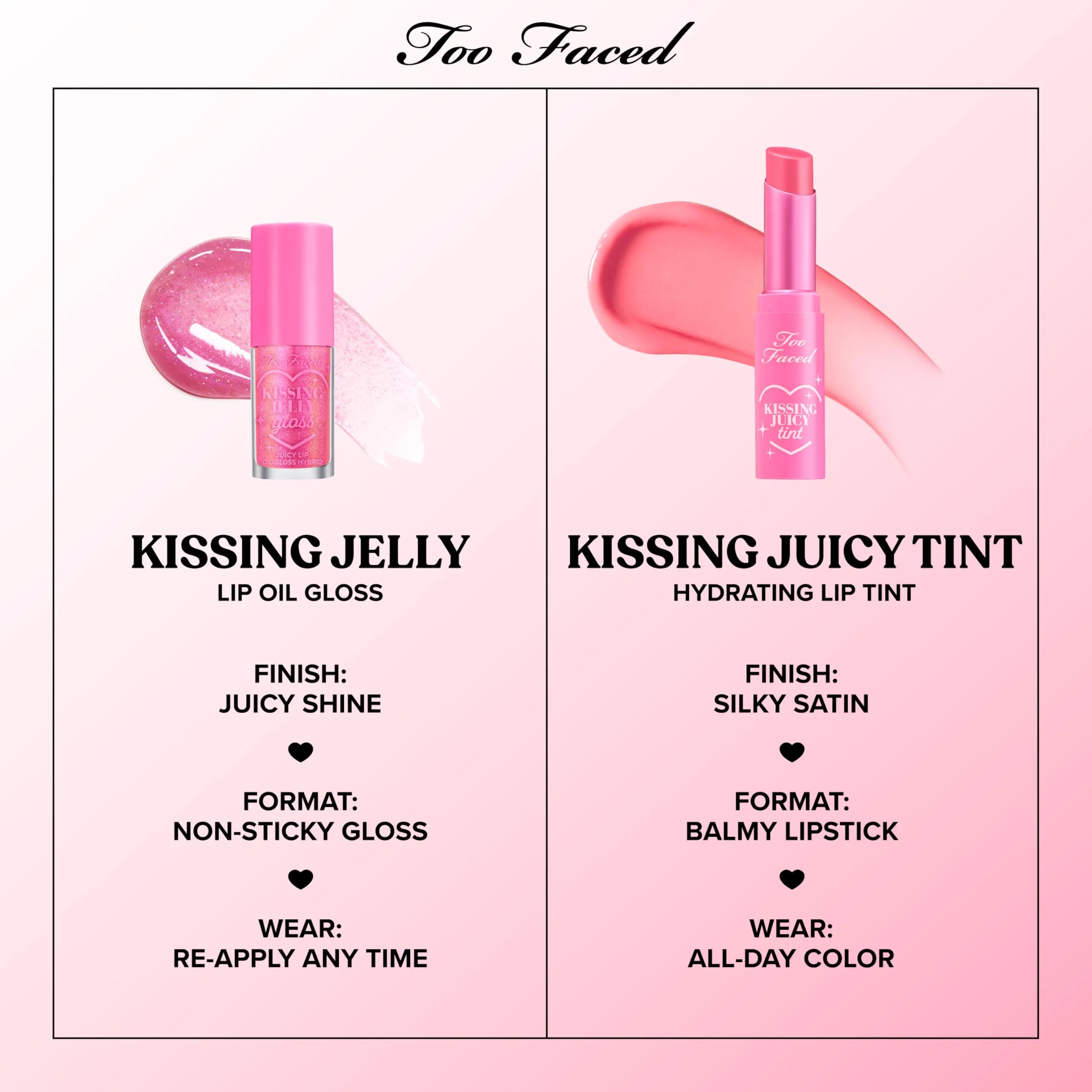 Too Faced Kissing Juicy Tint Lip Balm | Hydrating, Long Lasting Lip Stain for Instant Color + Shine with Juicy Scents, 0.10 Ounce, Cherry Pie - Image 3