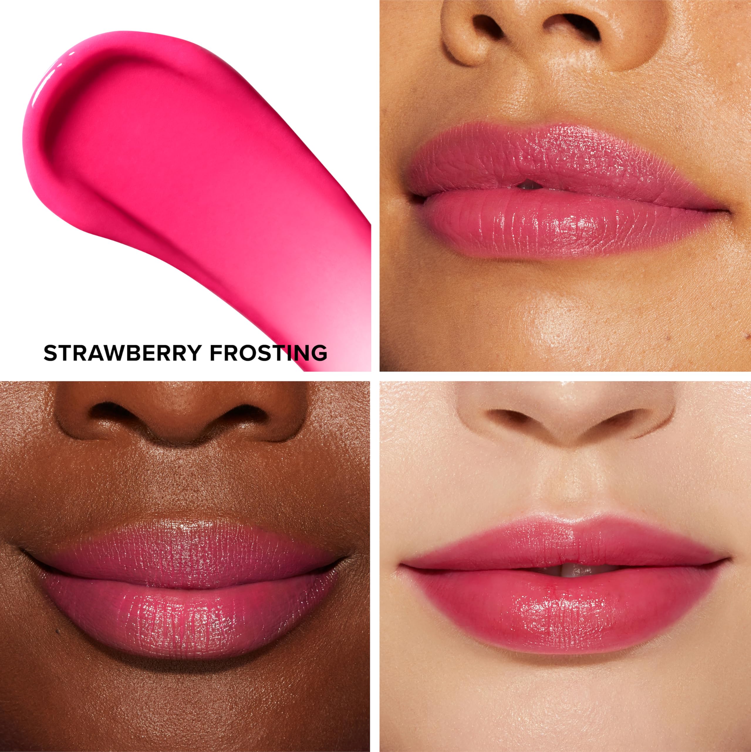 Too Faced Kissing Juicy Tint Lip Balm | Hydrating, Long Lasting Lip Stain for Instant Color + Shine with Juicy Scents, 0.10 Ounce, Strawberry Frosting - Image 8