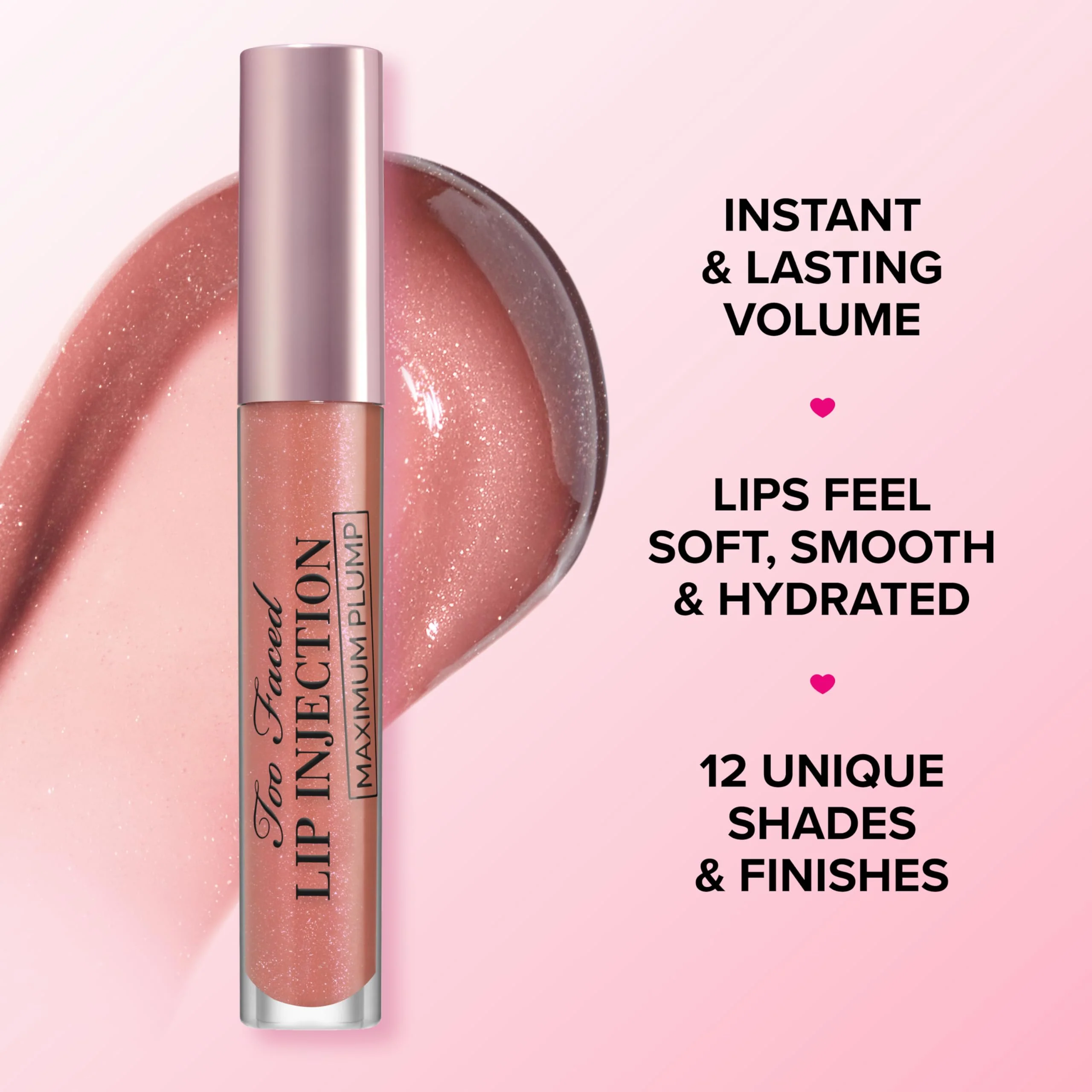 Too Faced Lip Injection Maximum Plump Extra Strength Lip Plumper Gloss | Hydrating, Volumizing, + Plumping, 0.14 Fl Oz, Full Send (True Mauve) - Image 8