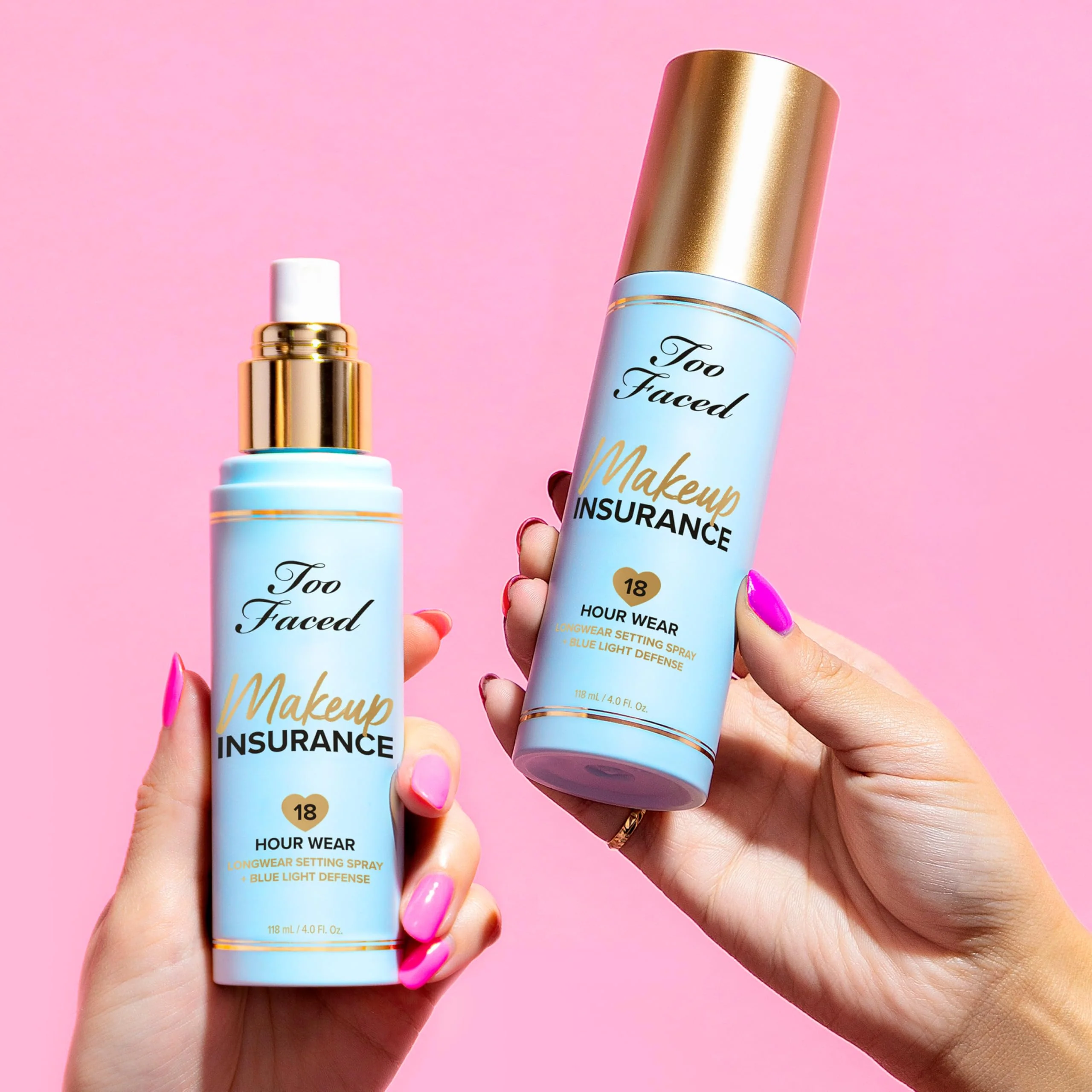 Too Faced Makeup Insurance Setting Spray | Hydrating, Long Lasting, Vegan + Cruelty Free, 4 Fl Oz - Image 3