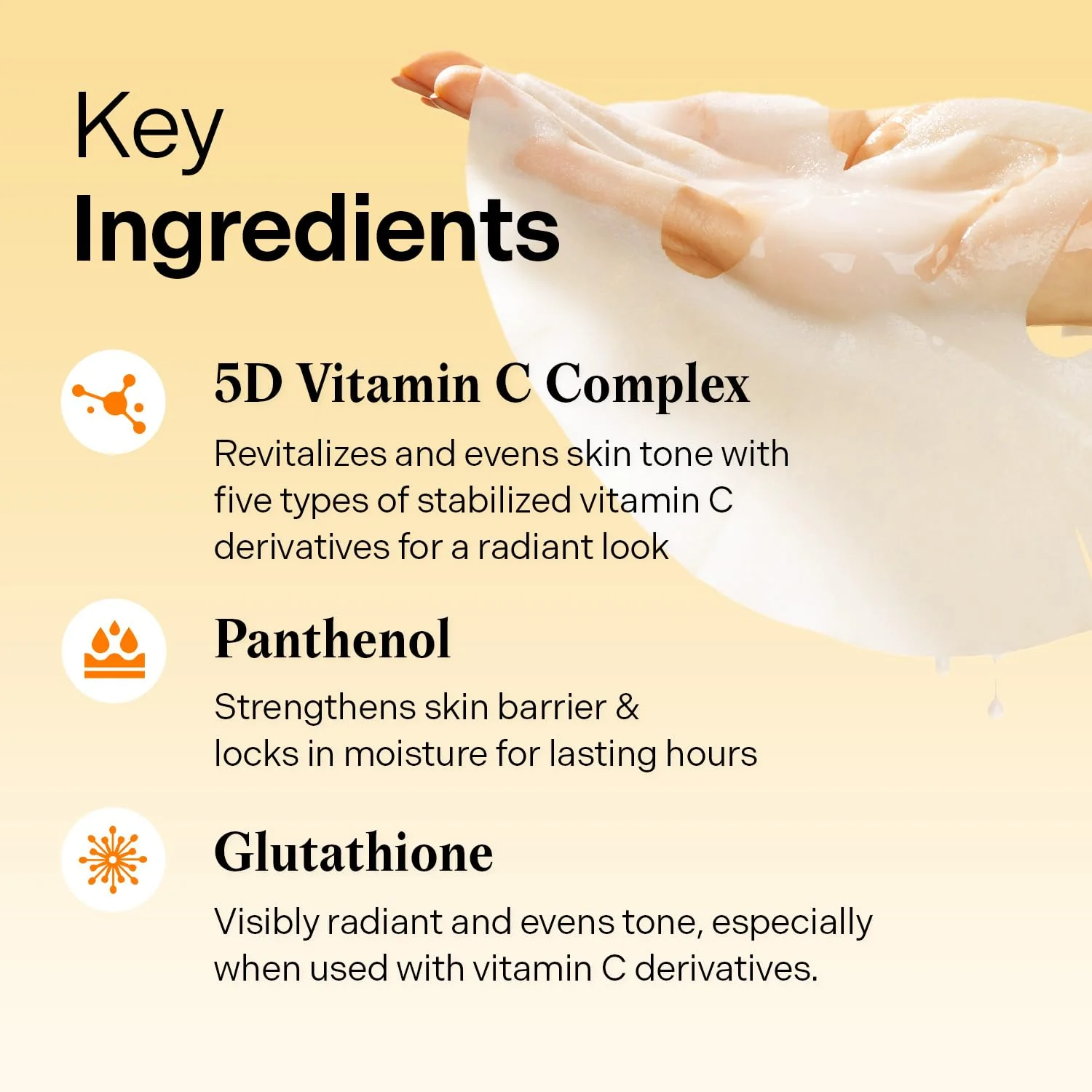Torriden CELLMAZING Vita C Facial Mask (10 Sheets) | Radiance & Glow Boosting Korean Sheet Mask | Improving Overall Skin Tone | 5D Vitamin C + Niacinamide | Korean Face Mask - Image 7