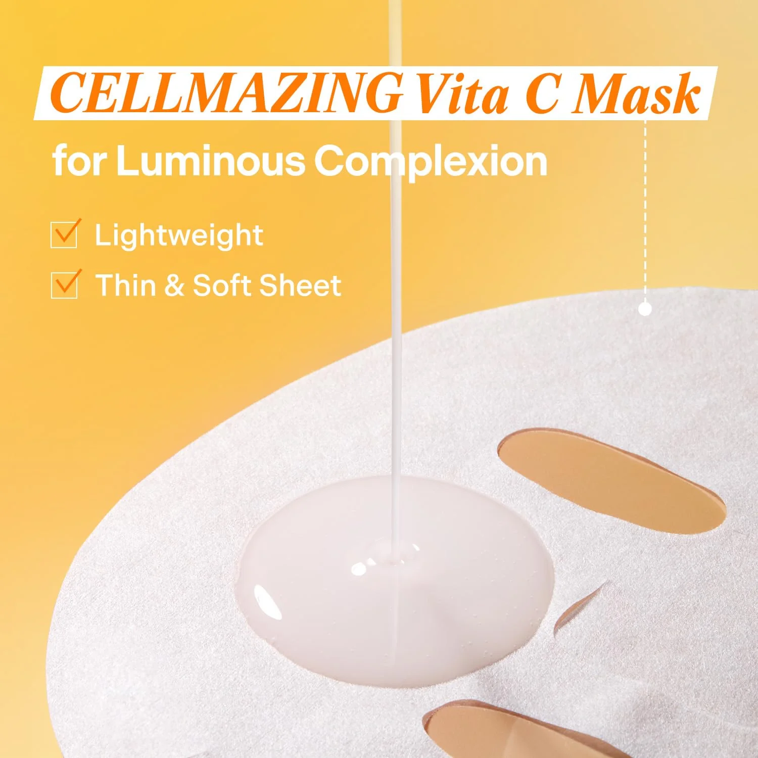 Torriden CELLMAZING Vita C Facial Mask (10 Sheets) | Radiance & Glow Boosting Korean Sheet Mask | Improving Overall Skin Tone | 5D Vitamin C + Niacinamide | Korean Face Mask - Image 8