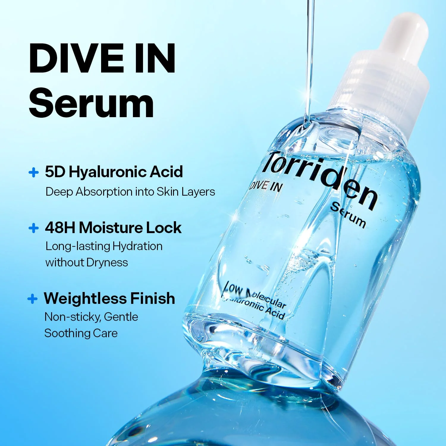 Torriden DIVE IN Serum 1.69 fl oz + refill pouch 1.69 fl oz | Deep Hydration to Get Glow Skin | Hyaluronic Acid, Panthenol, Allantoin | Korean Facial Serum - Image 8