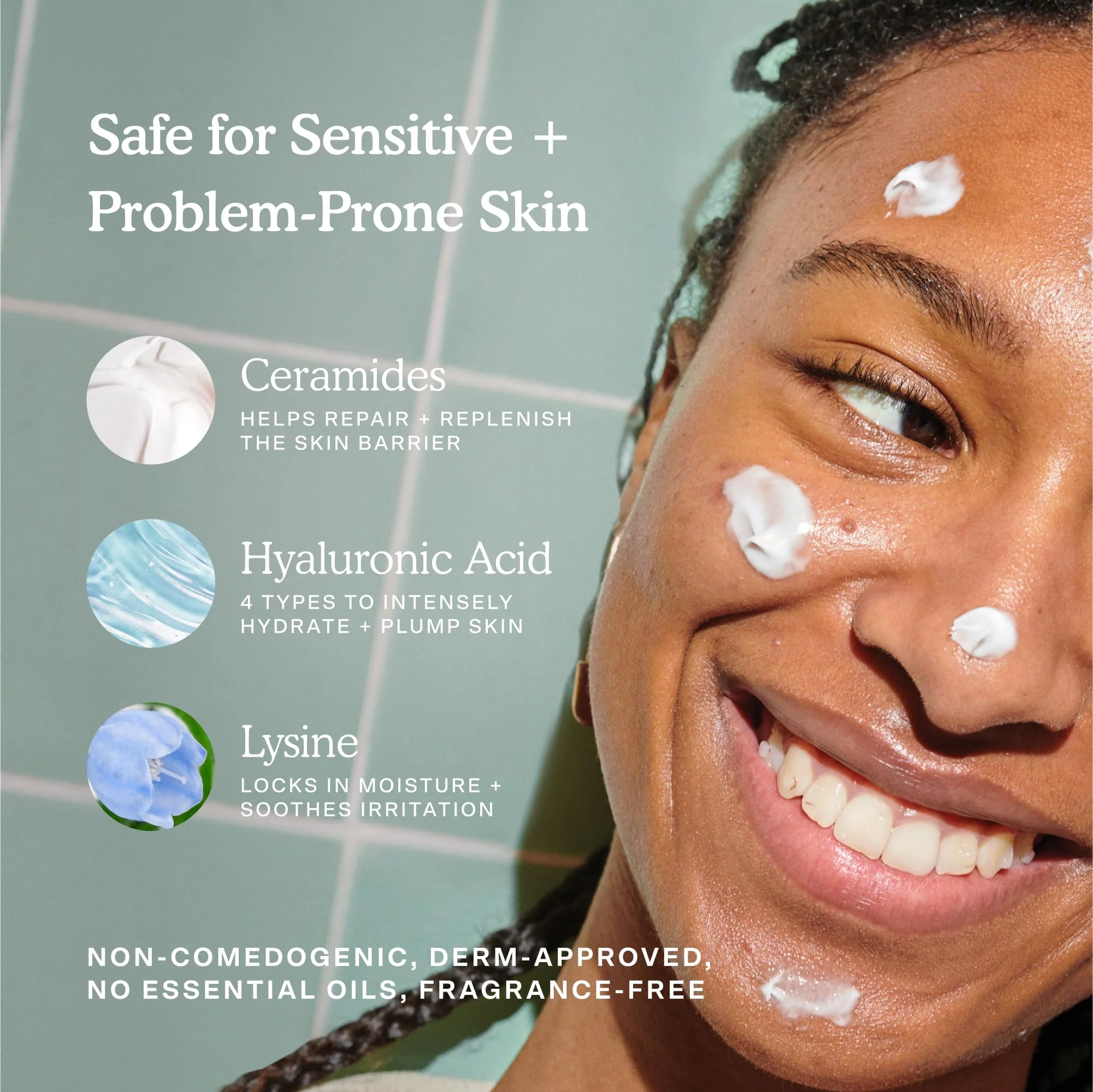 Tower 28 SOS Recovery Face Cream - Hydrating Face Moisturizer with Hyaluronic Acid + Ceramides - Skin Barrier Repair Moisturizer Reduces Redness + Improves Texture - Sensitive Skin Care (1.86 oz) - Image 6