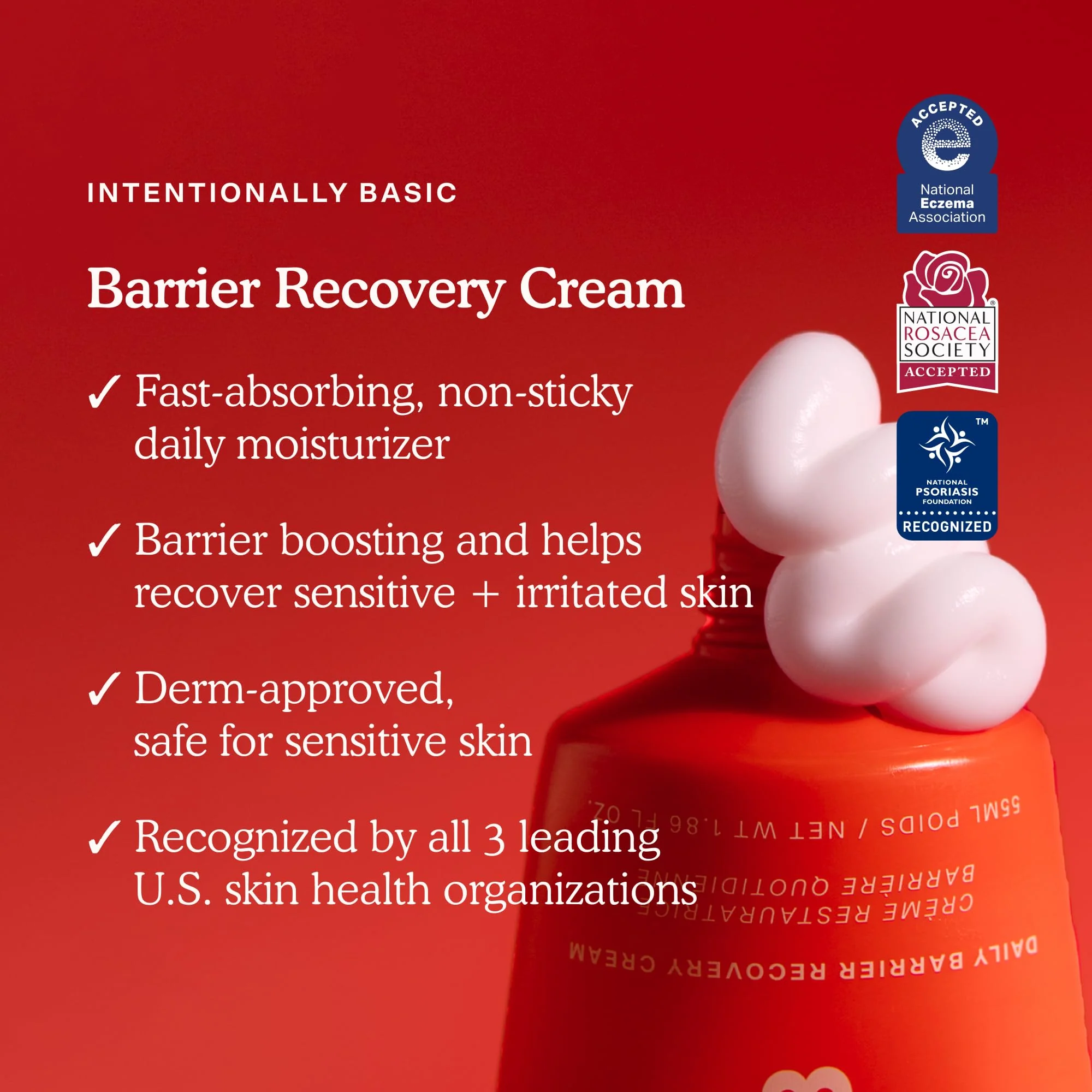 Tower 28 SOS Recovery Face Cream - Hydrating Face Moisturizer with Hyaluronic Acid + Ceramides - Skin Barrier Repair Moisturizer Reduces Redness + Improves Texture - Sensitive Skin Care (1.86 oz) - Image 8