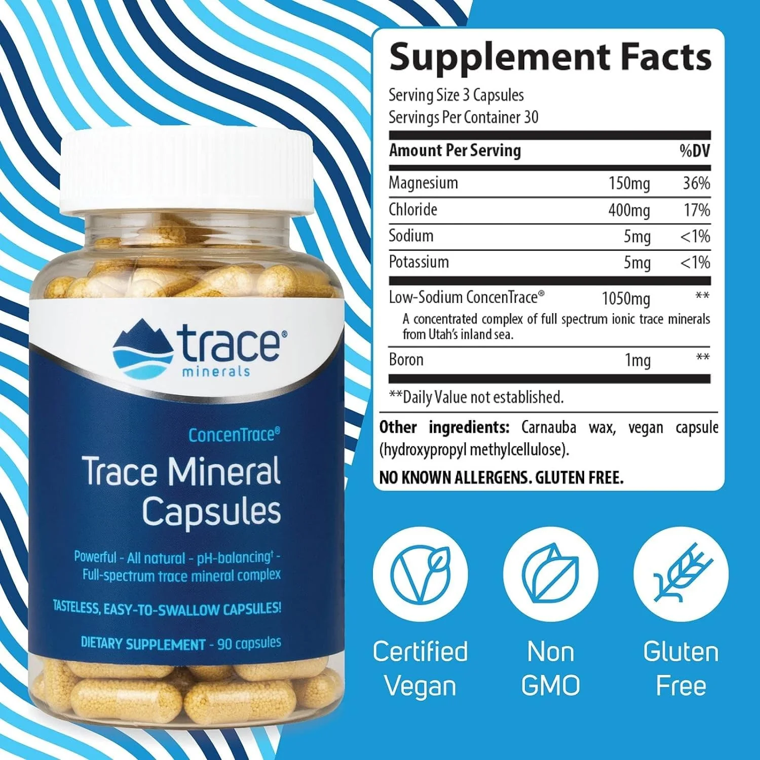 Trace Minerals ConcenTrace Trace Mineral Capsules - ConcenTrace Capsules for Overall Health - Bone Strength, Muscle Recovery & Energy Support - Gluten-Free & Vegan - 90 Count (30 Servings) - Image 2