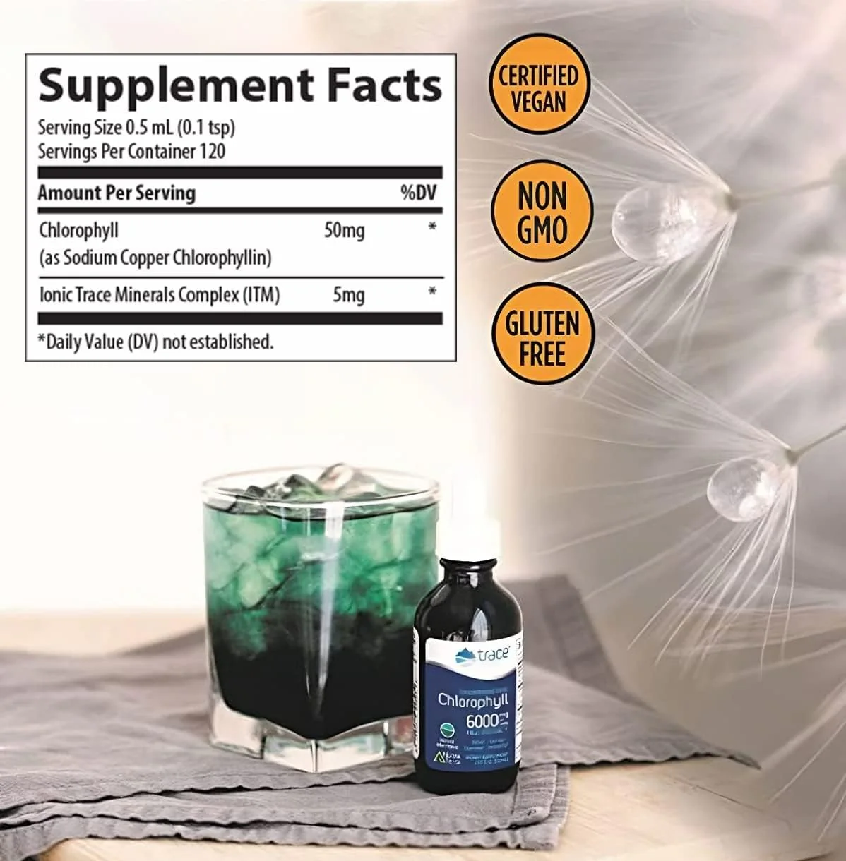 Trace Minerals Concentrated Ionic Chlorophyll – Liquid Chlorophyll Supplement for Cell Health, Digestive & Energy Support – Immune Support – Gluten-Free, Vegan, Natural Mint – 2 fl oz (120 Servings) - Image 2