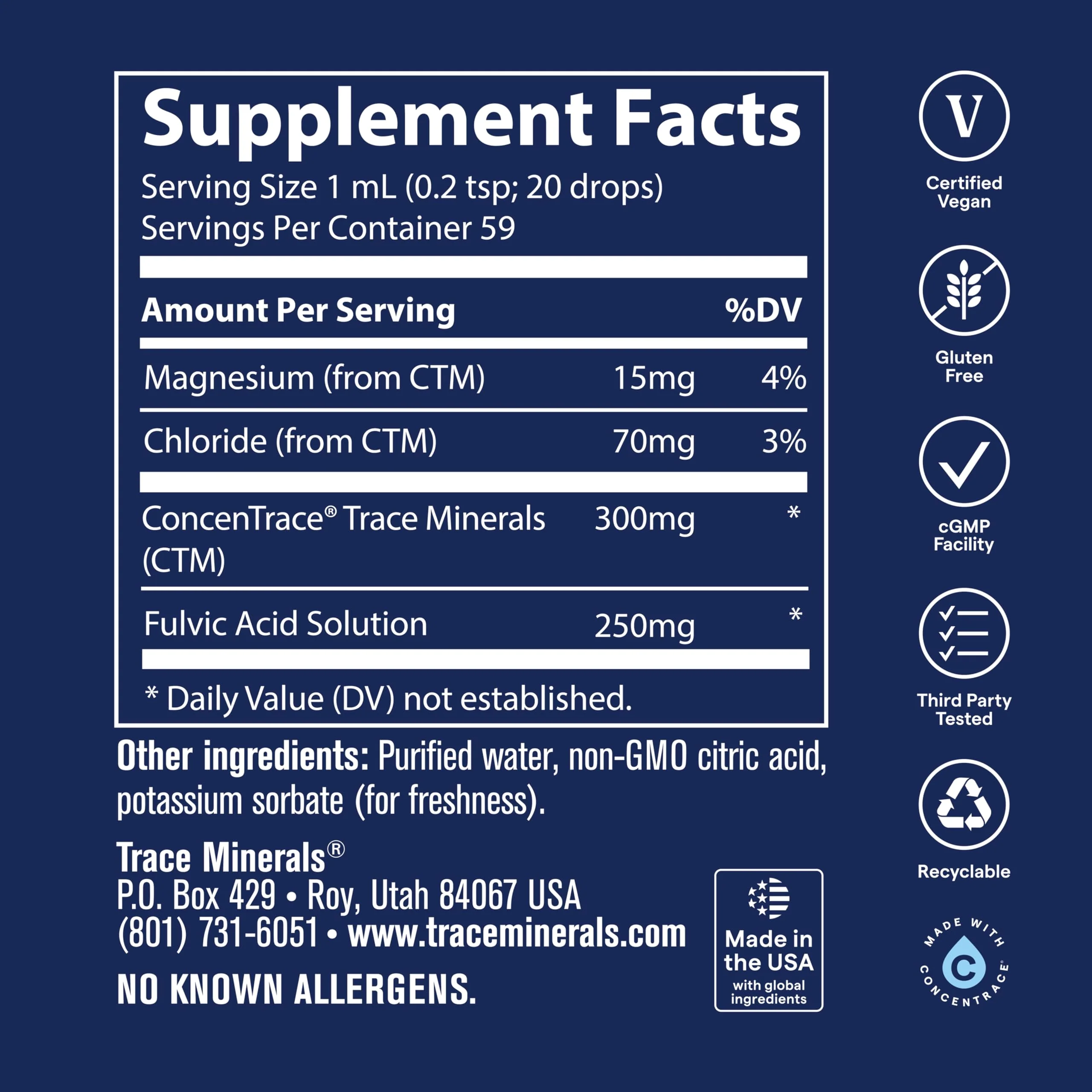 Trace Minerals Ionic Fulvic Acid 250mg - Essential Mineral Supplement to Support Hydration & Energy Production - Aids Muscle Endurance - Liquid Supplement for Healthy Digestion - 2 fl oz (59 Servings) - Image 6