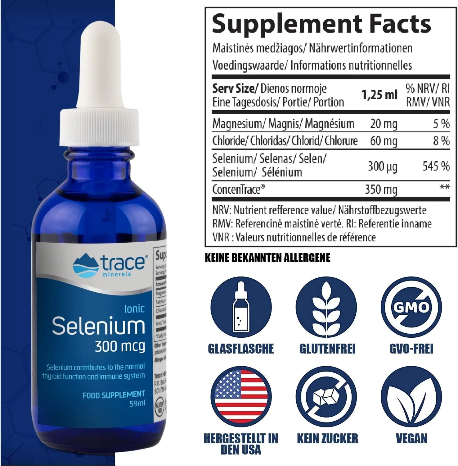 Trace Minerals Liquid Ionic Selenium - High-Absorption Selenium Supplement for Daily Immune Support - Hormone & Antioxidant Support - Gluten-Free - Vegan - Non-GMO - 2 fl oz (48 Servings, 1 Pack) - Image 2