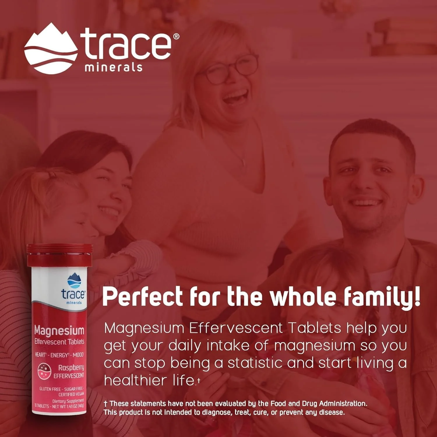 Trace Minerals Magnesium Effervescent - Healthy Heart & Energy Support Supplement - Natural Magnesium Supplement to Aid Healthy Sleep - Gluten-Free Health Supplement - Raspberry, 8 Tubes (80 Servings) - Image 4