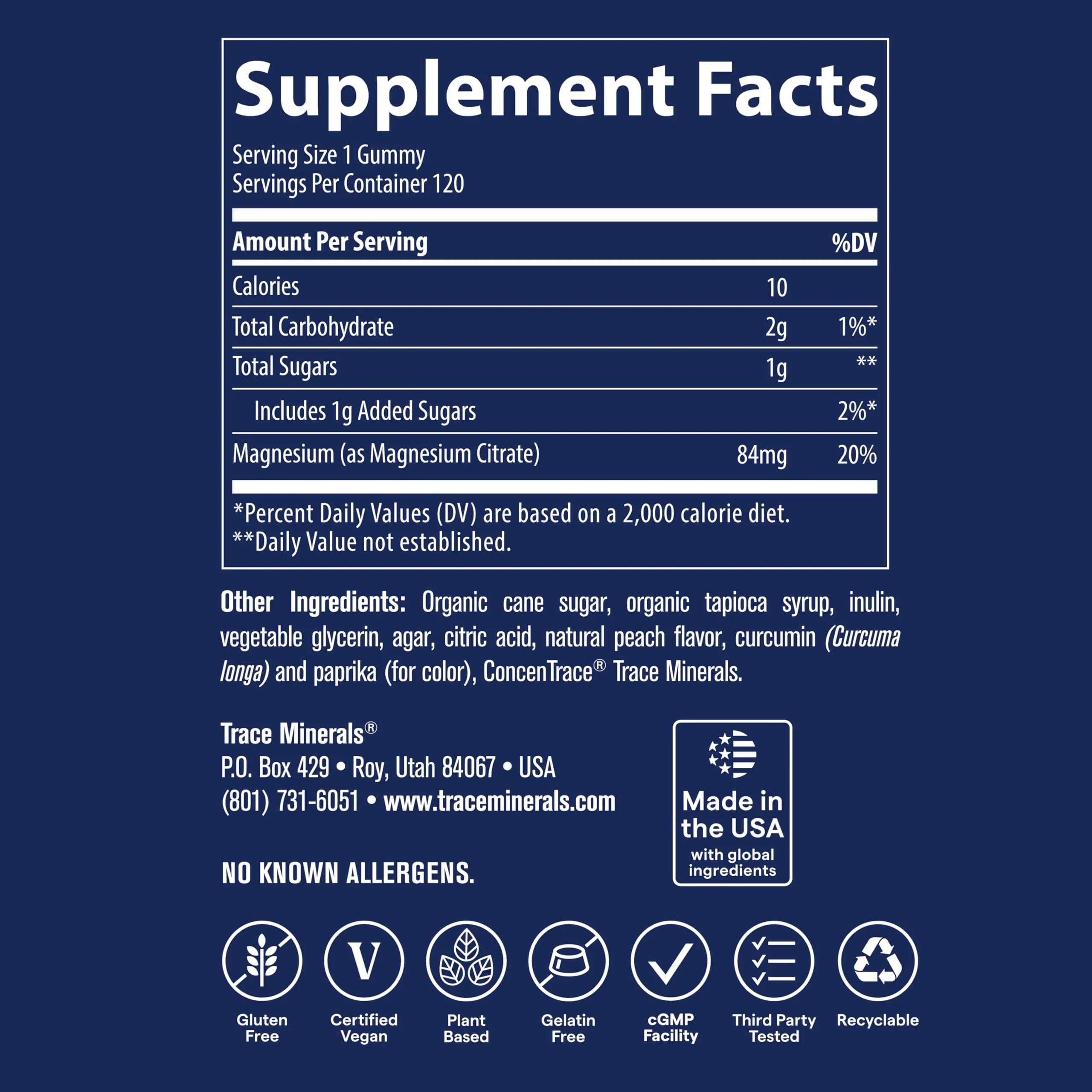 Trace Minerals Magnesium Gummies -Supports a Calm Mindset - Magnesium Chewables for Kids & Adults - Bone, Digestion, Heart Health & Immune Support - Tangerine Flavor - 120 Count (120 Servings) - Image 6