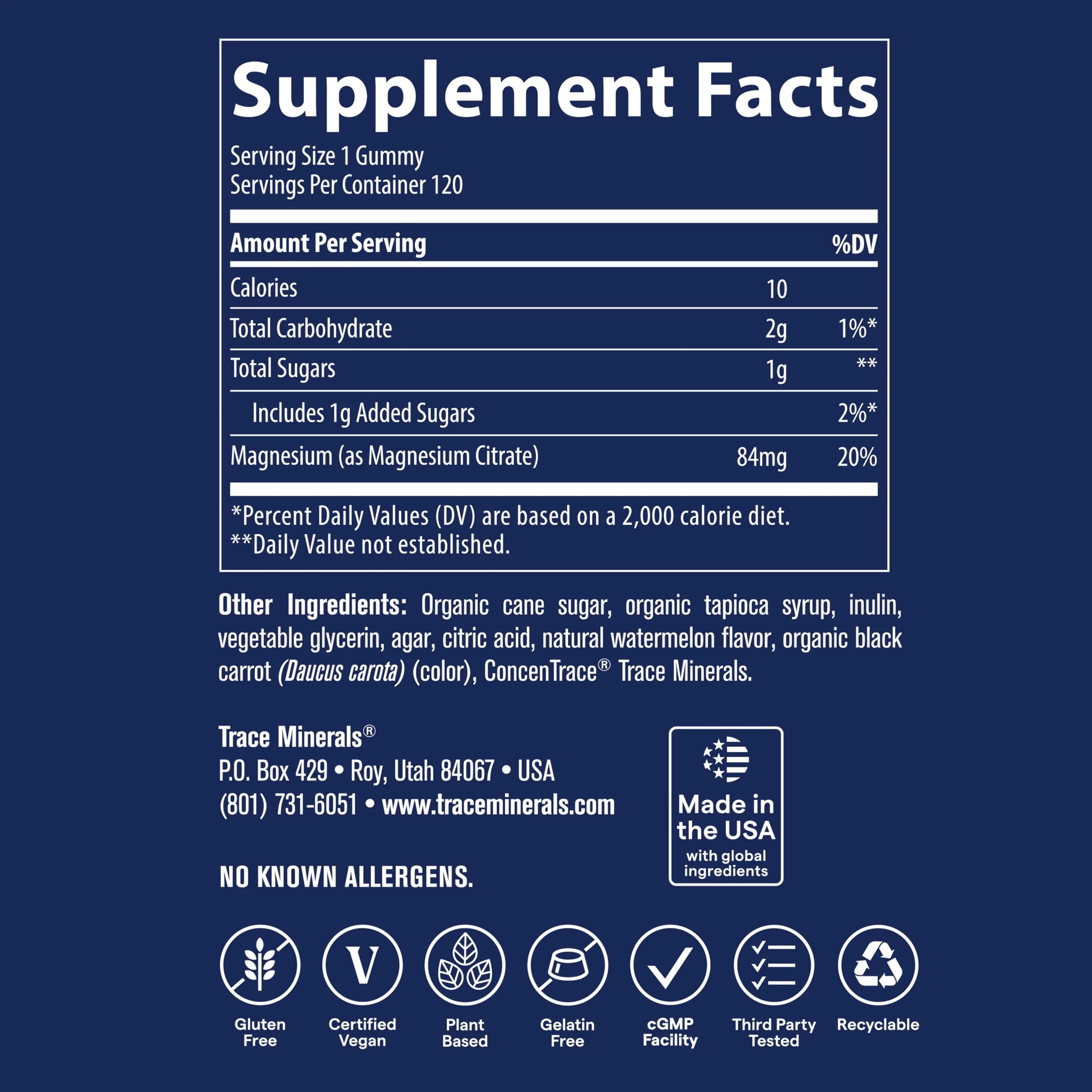 Trace Minerals Magnesium Gummies - Supports a Calm Mindset - Magnesium Chewables for Kids & Adults - Bone, Digestion, Heart Health & Immune Support - Watermelon Flavor - 120 Count (120 Servings) - Image 4