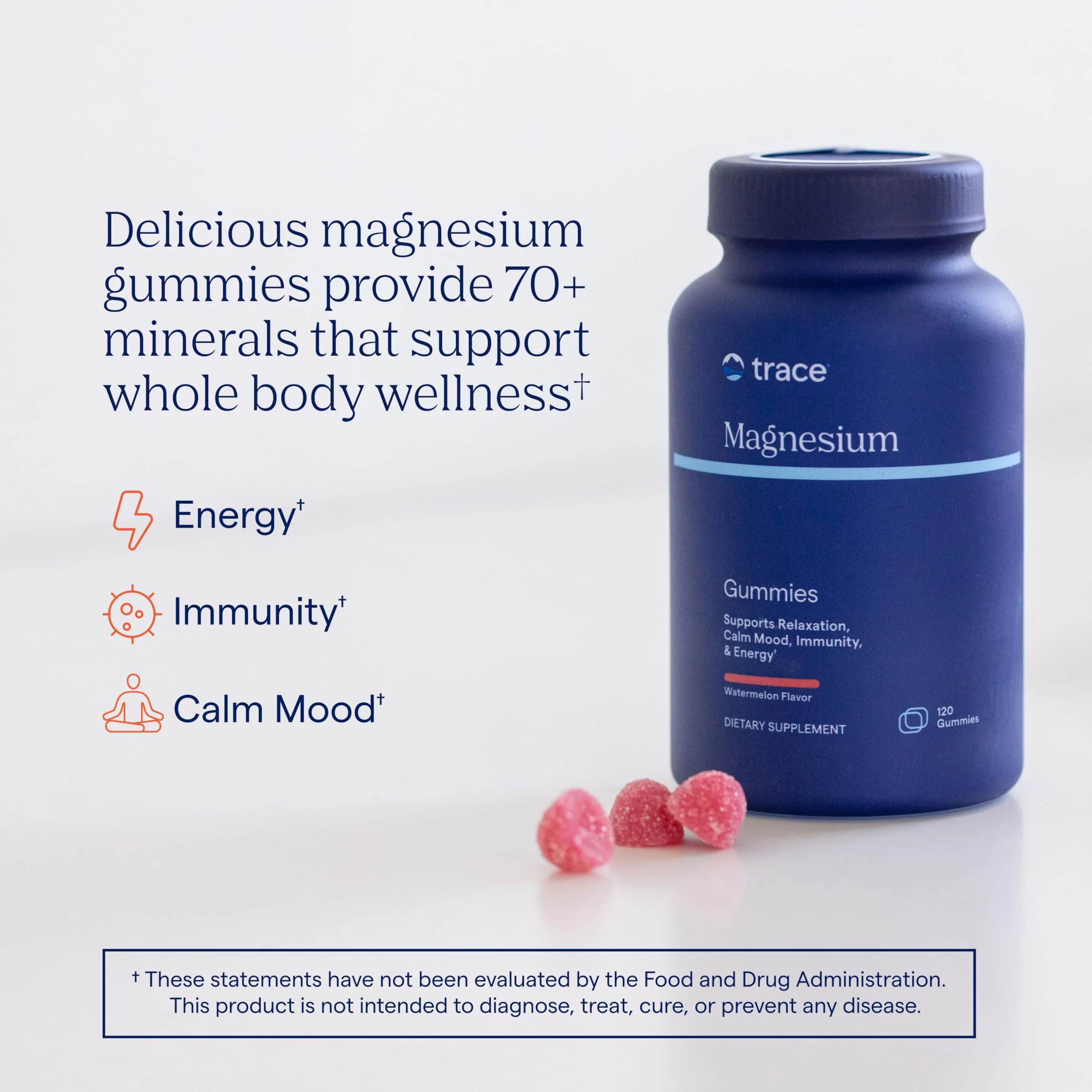 Trace Minerals Magnesium Gummies - Supports a Calm Mindset - Magnesium Chewables for Kids & Adults - Bone, Digestion, Heart Health & Immune Support - Watermelon Flavor - 120 Count (120 Servings) - Image 8