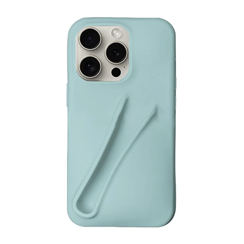 TRADAY Lip Gloss Phone Case for iPhone 15 Plus for Women Girls Protective Silicone Shockproof Slim Funny Cute Phone Case Compatible with iPhone 15 Plus(Blue)
