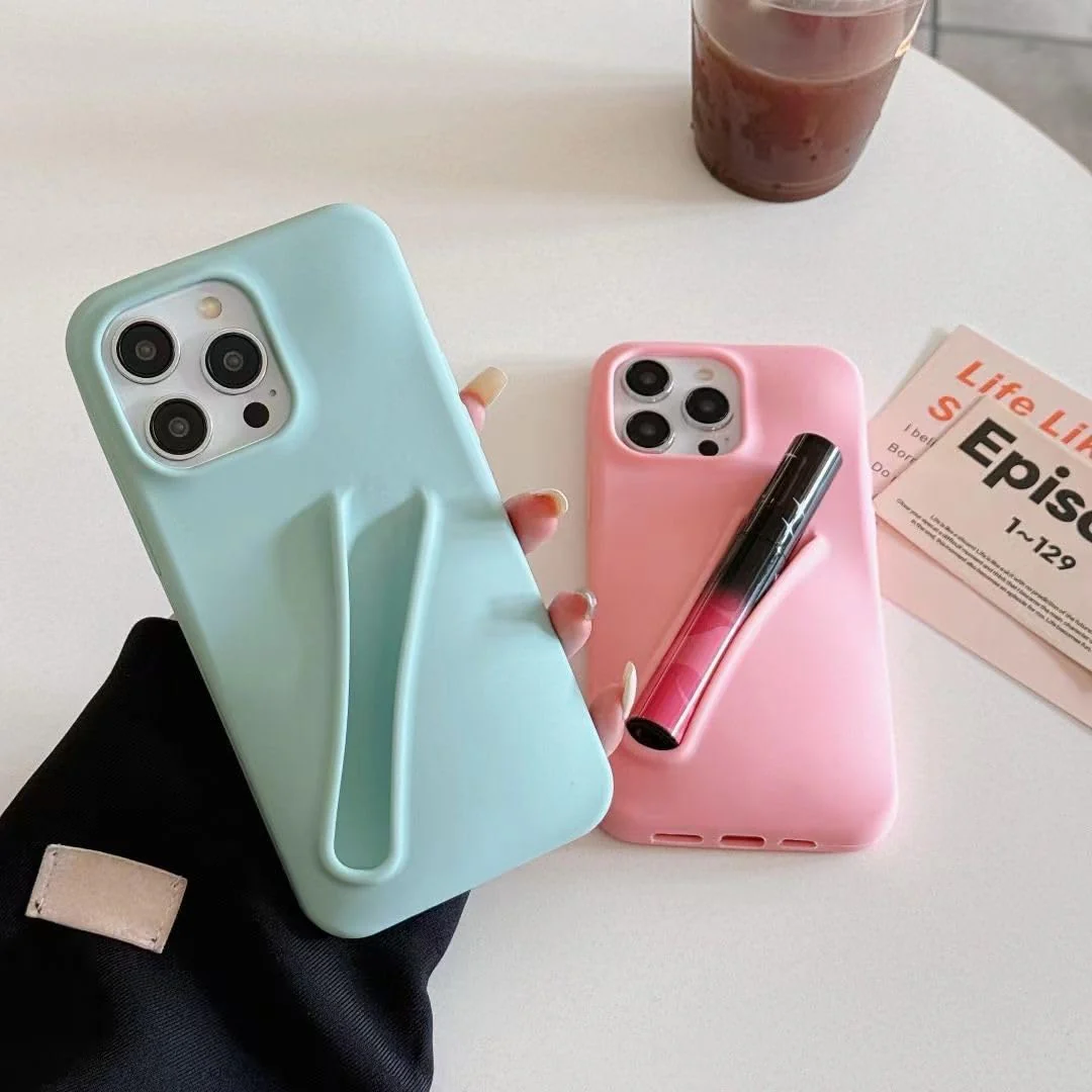 TRADAY Lip Gloss Phone Case for iPhone 15 Plus for Women Girls Protective Silicone Shockproof Slim Funny Cute Phone Case Compatible with iPhone 15 Plus(Blue) - Image 2